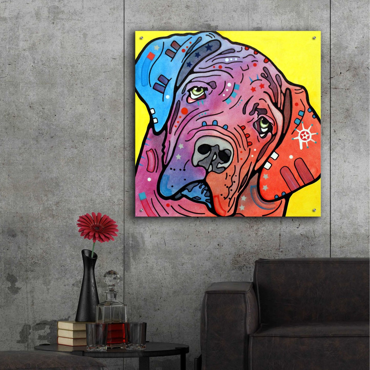 Epic Art 'The Bully' by Dean Russo, Acrylic Glass Wall Art,36x36