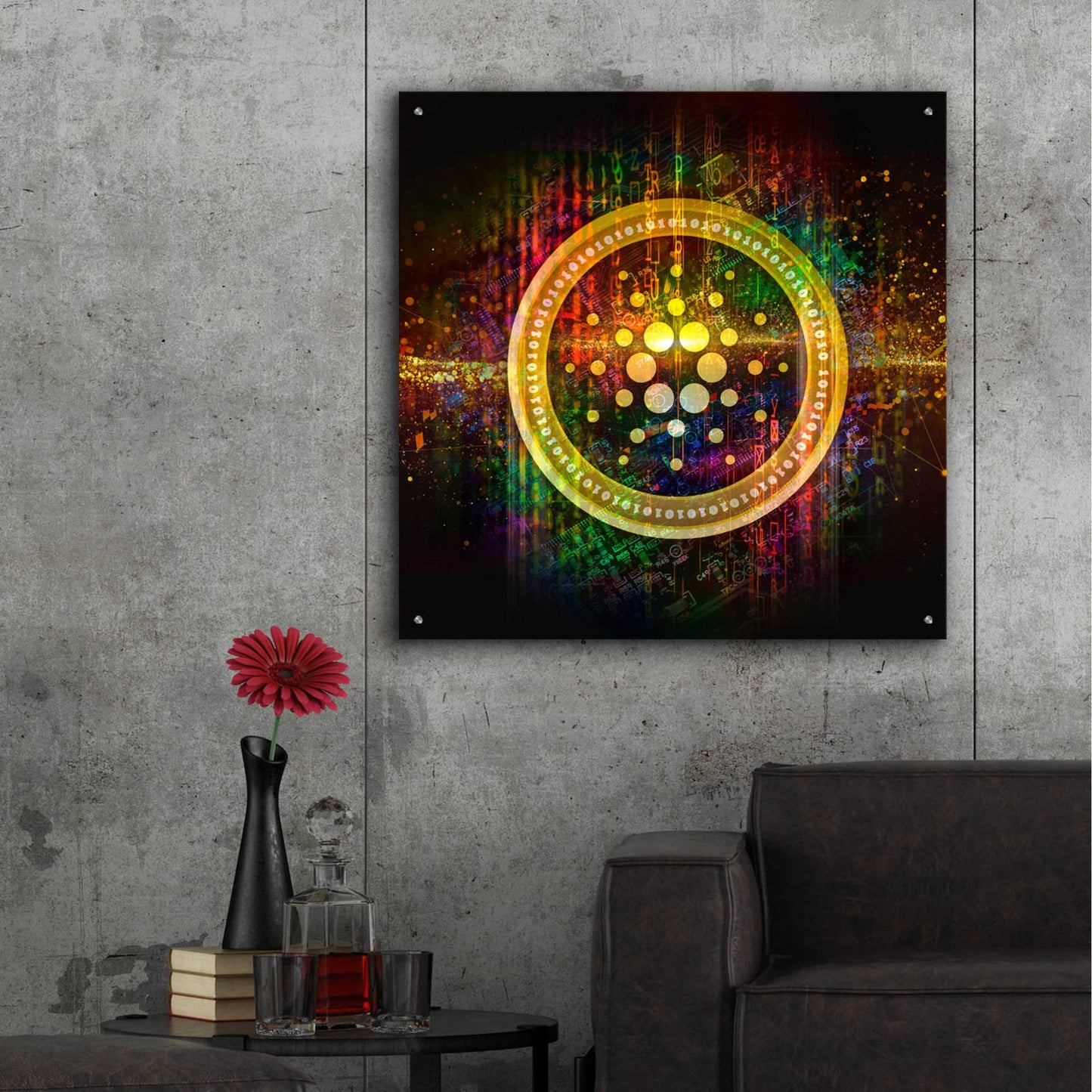 Epic Art 'Cardano Better Than Gold' by Epic Portfolio Acrylic Glass Wall Art,36x36