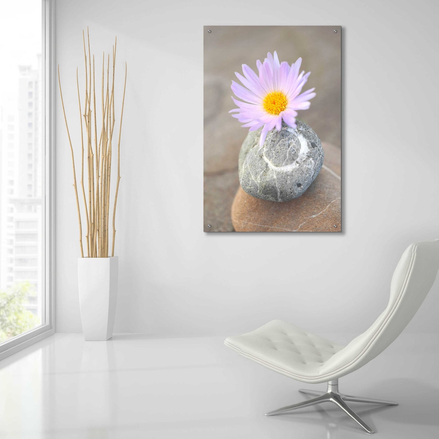 Epic Art 'Zen Flower Meditation' by Elena Ray, Acrylic Glass Wall Art,24x36