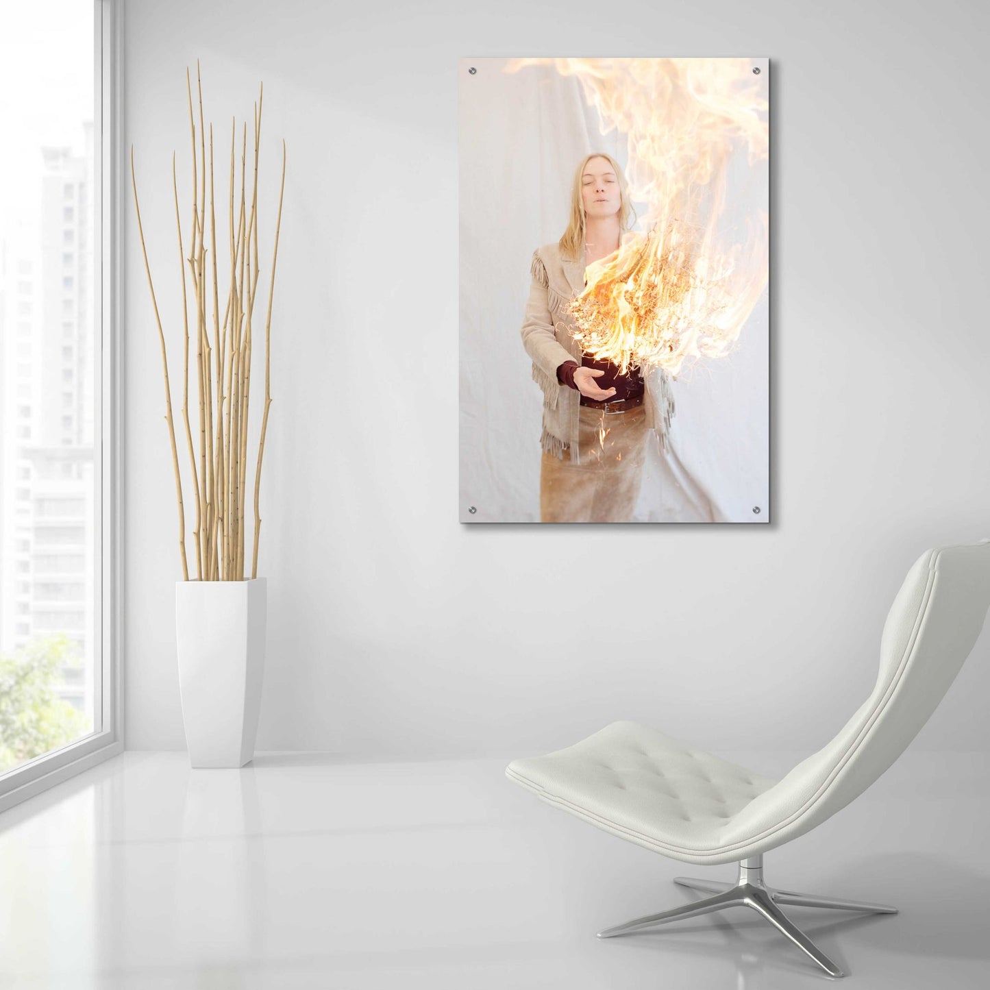 Epic Art 'The Presence of Fire' by Elena Ray, Acrylic Glass Wall Art,24x36