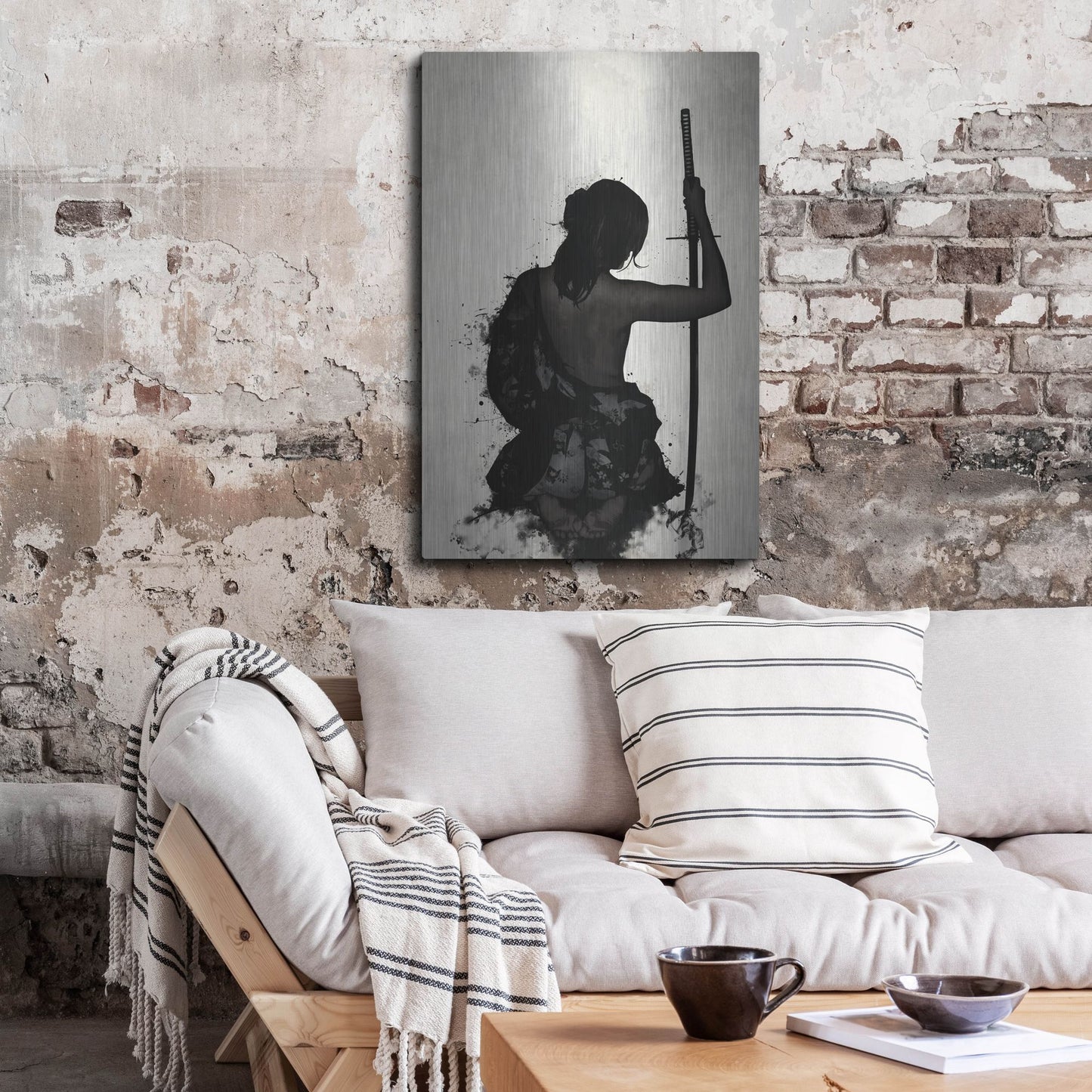 Epic Art "Female Samurai-Onna Bugeisha" by Nicklas Gustafsson, on Brushed Aluminum,24 x 36