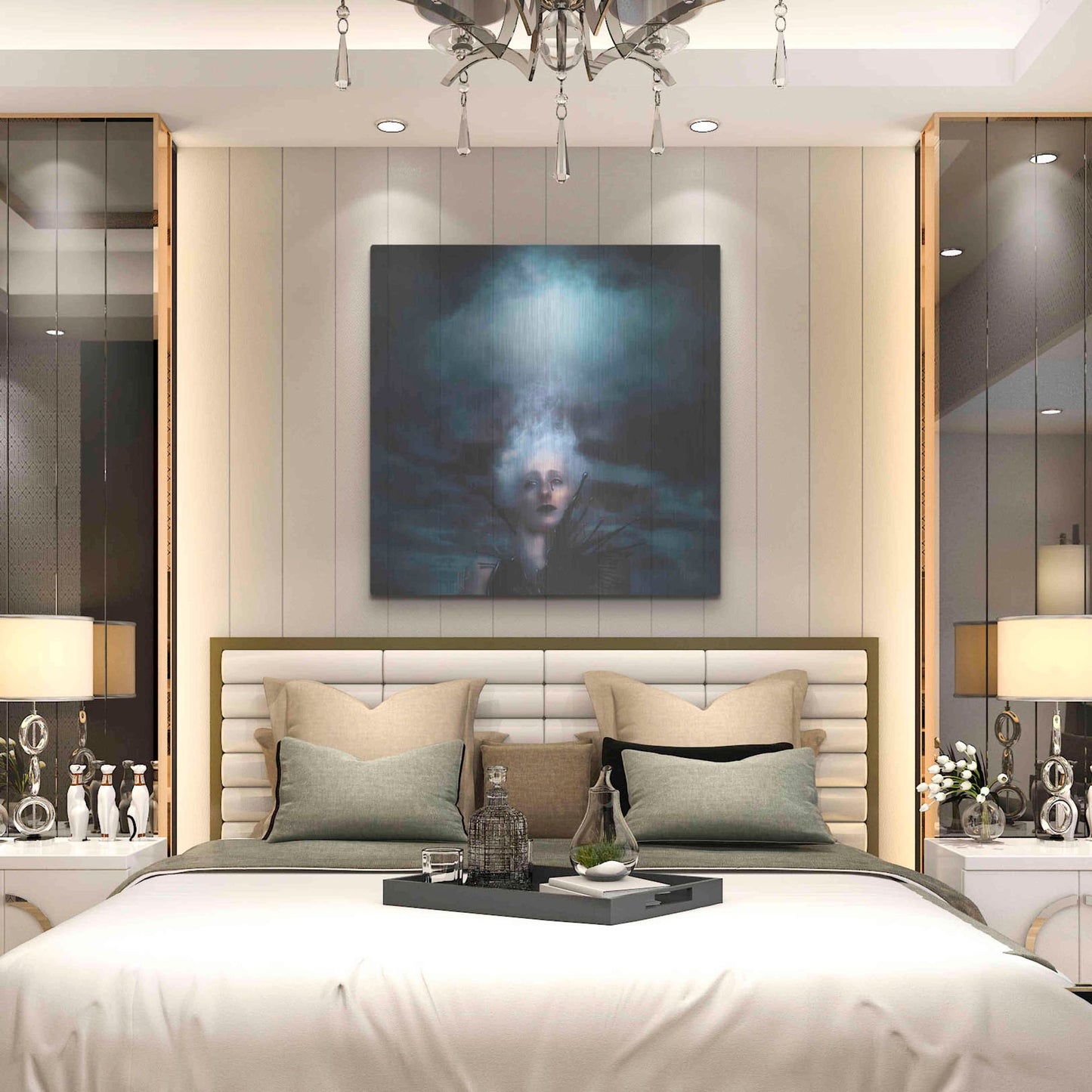 Luxe Metal Art 'A Natural Disaster' by Mario Sanchez Nevado, Metal Wall Art,36x36