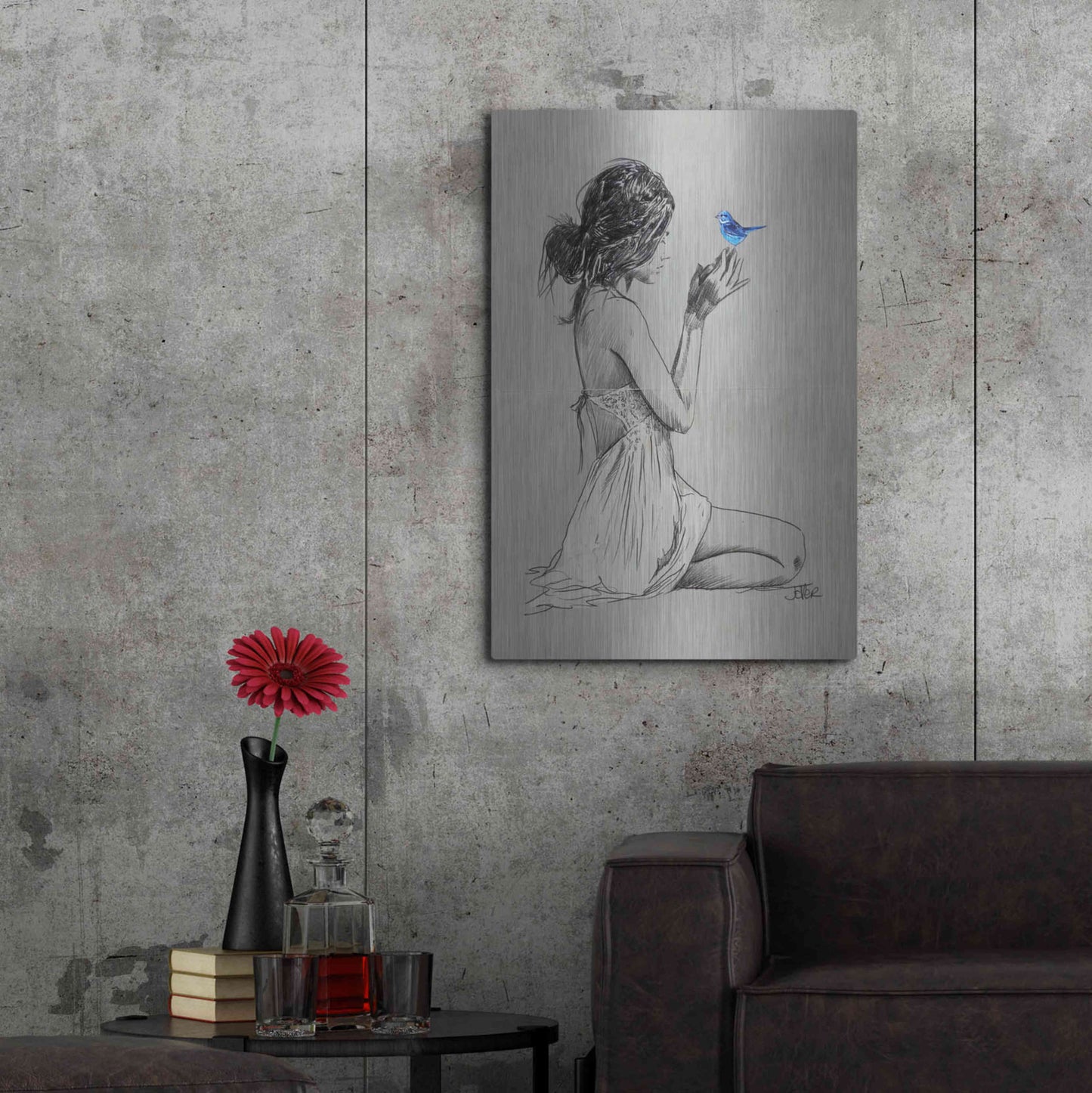 Luxe Metal Art 'Hope And Pray' by Loui Jover, Metal Wall Art,24x36