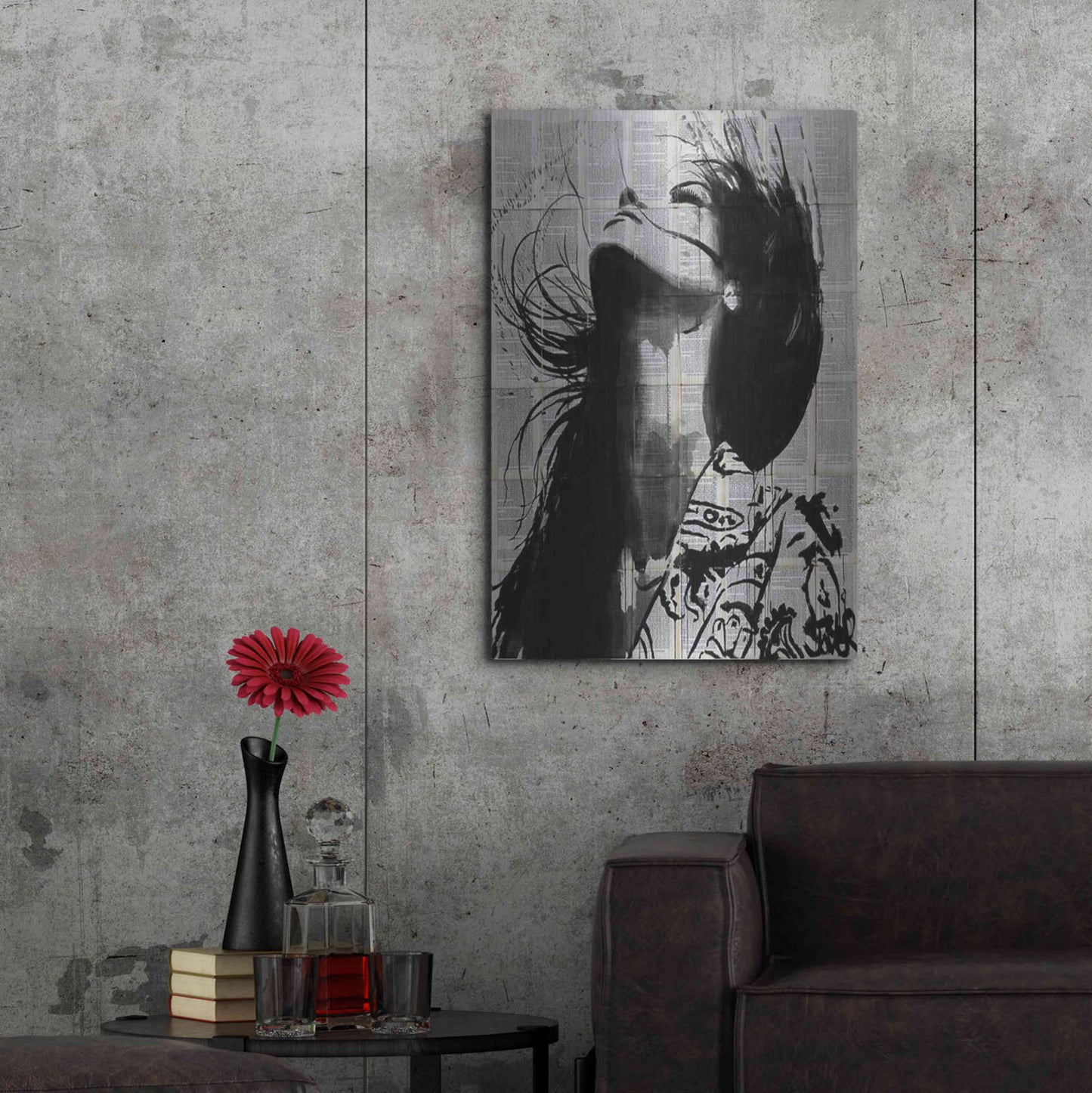 Luxe Metal Art 'Wild Flower' by Loui Jover, Metal Wall Art,24x36