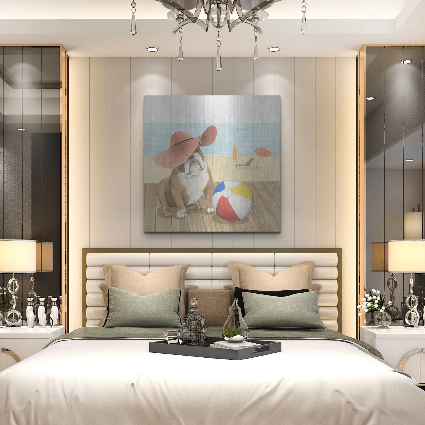 Luxe Metal Art 'Let's Go for a Boardwalk I' by Grace Popp, Metal Wall Art,36x36