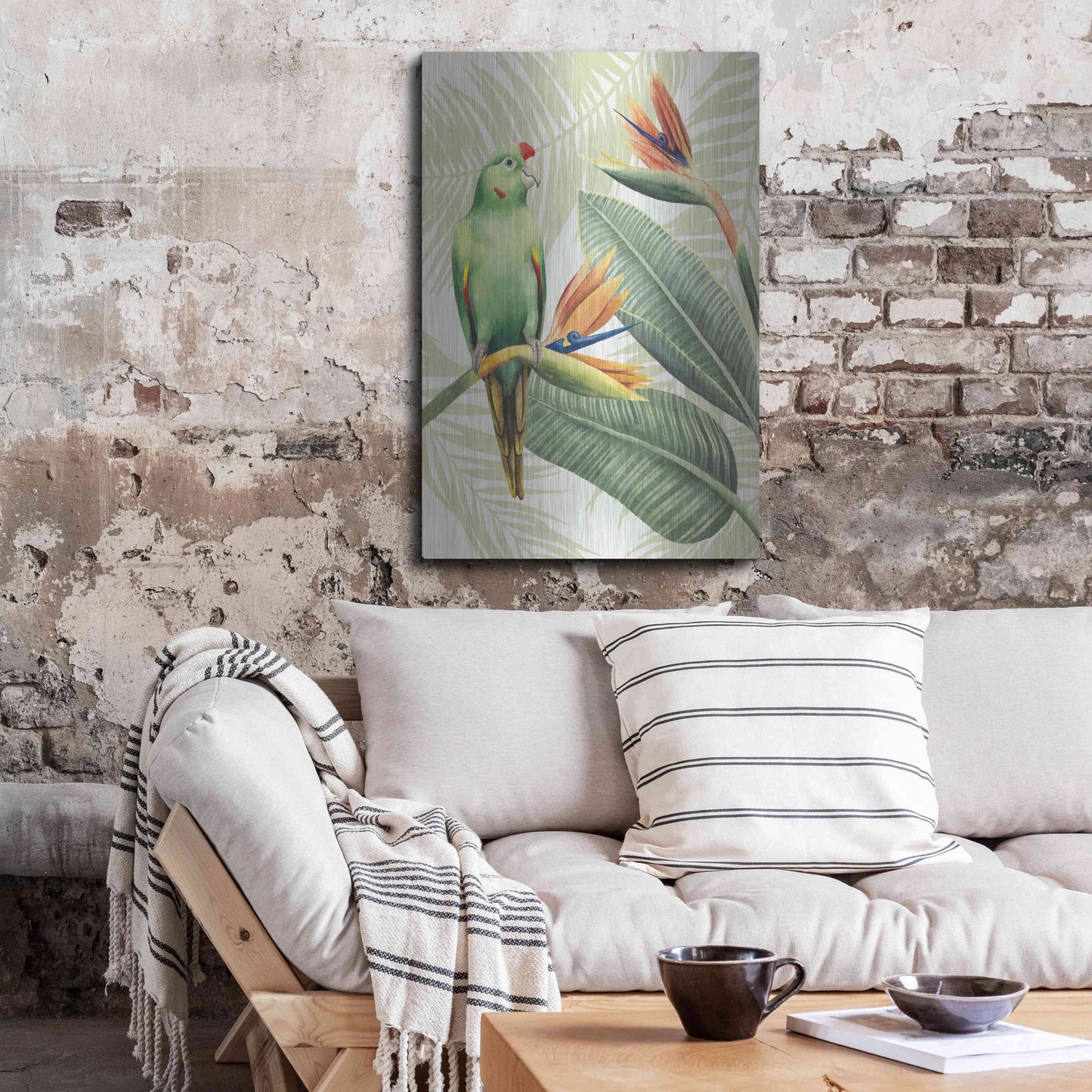 Luxe Metal Art 'Avian Paradise IV' by Grace Popp, Metal Wall Art,24x36