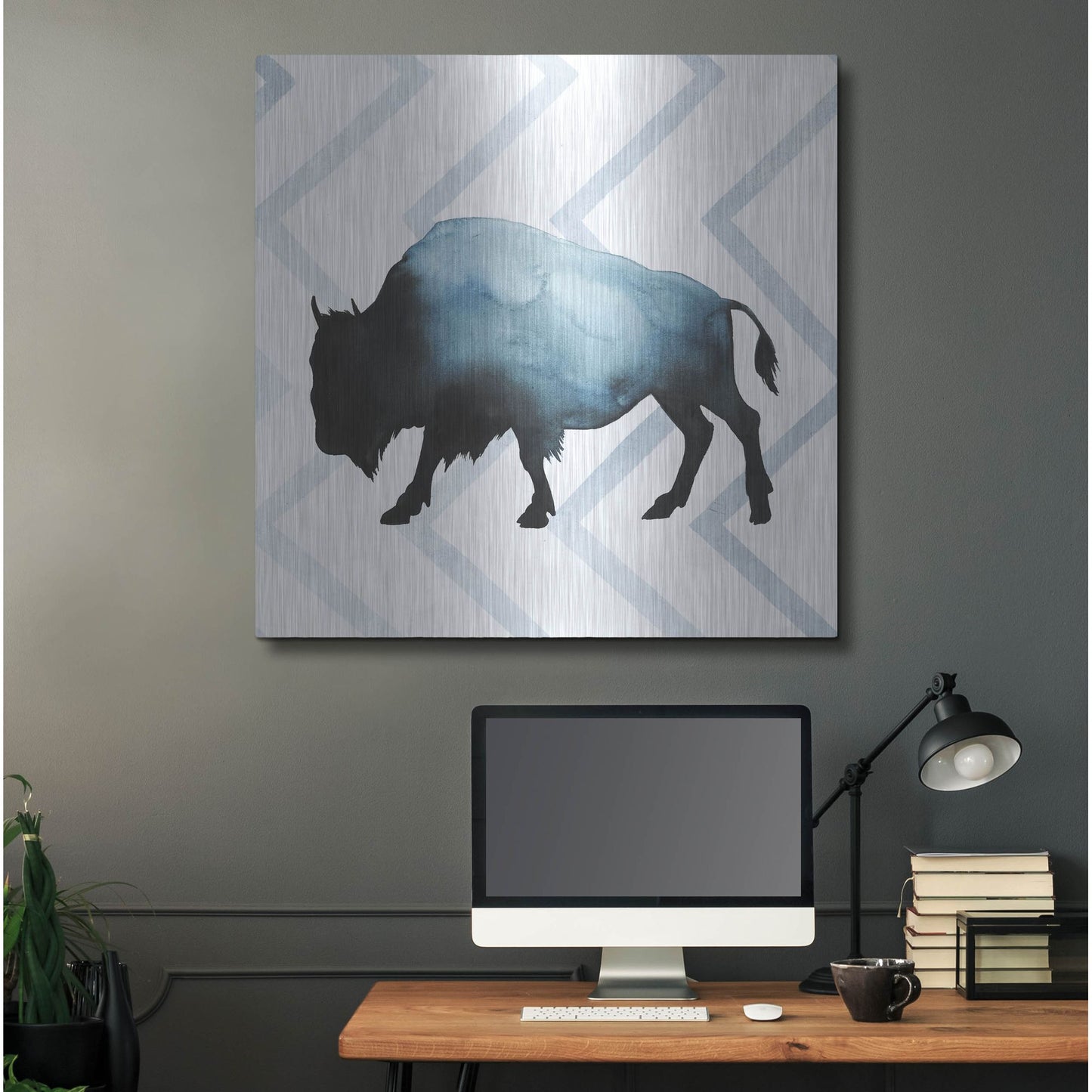 Luxe Metal Art 'Animal Silhouettes IV' by Grace Popp, Metal Wall Art,36x36
