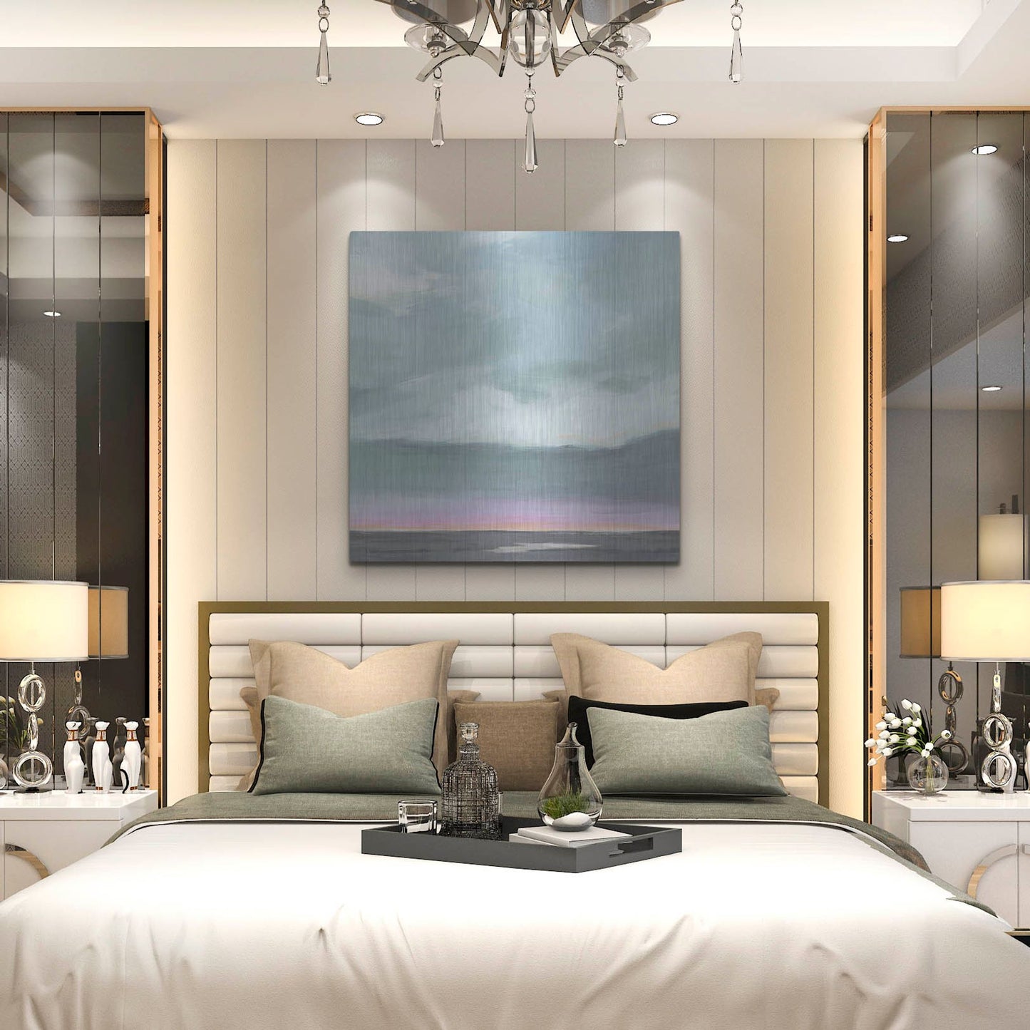 Luxe Metal Art 'Amethyst Marsh II' by Grace Popp, Metal Wall Art,36x36