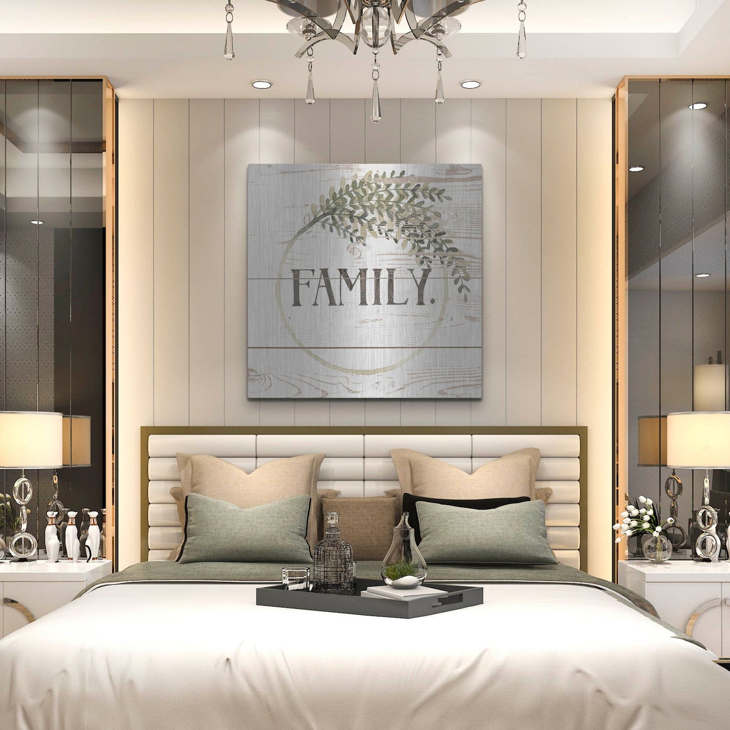 Luxe Metal Art 'Family Farmhouse II' by Grace Popp, Metal Wall Art,36x36