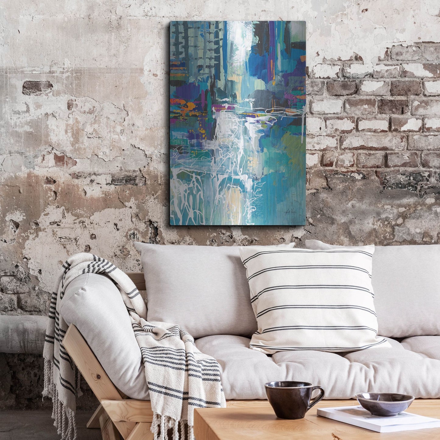 Luxe Metal Art 'Motion' by Jeanette Vertentes, Metal Wall Art,24x36