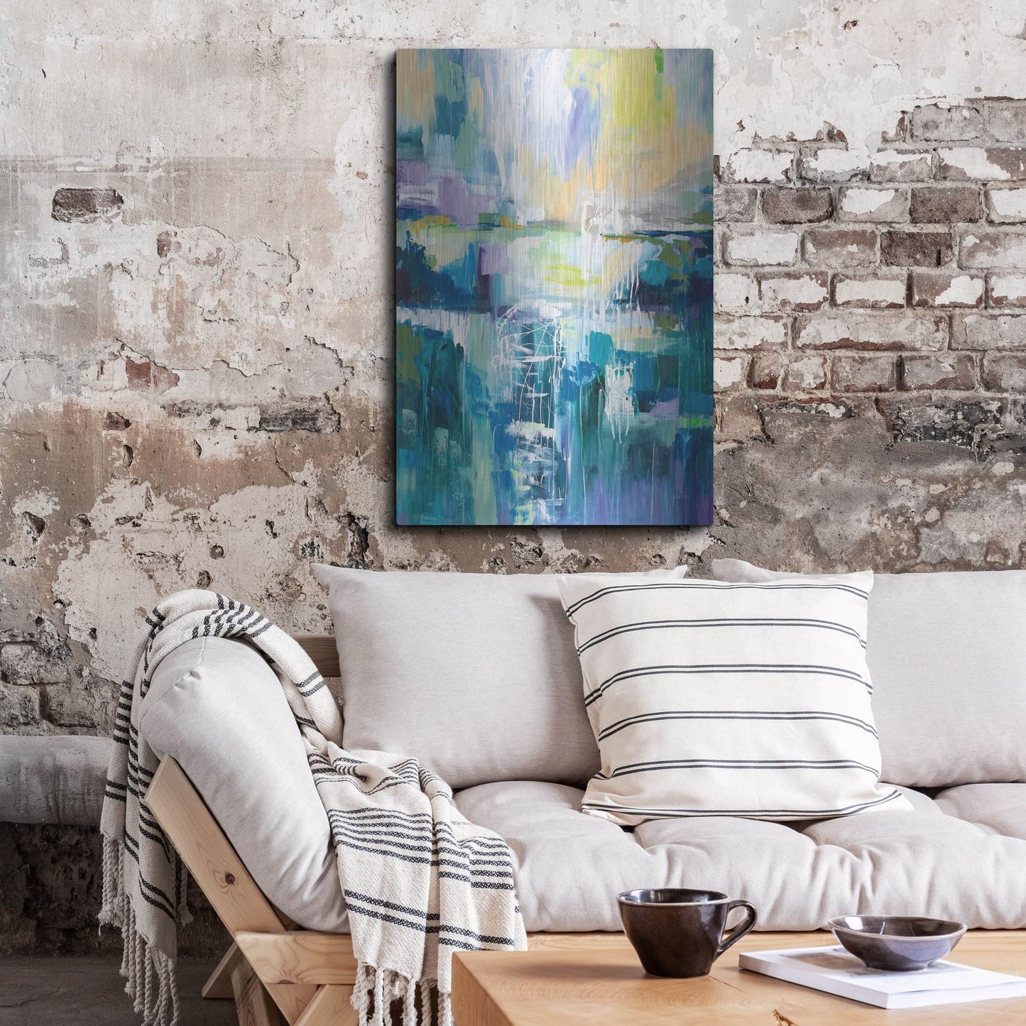 Luxe Metal Art 'Into the Water' by Jeanette Vertentes, Metal Wall Art,24x36