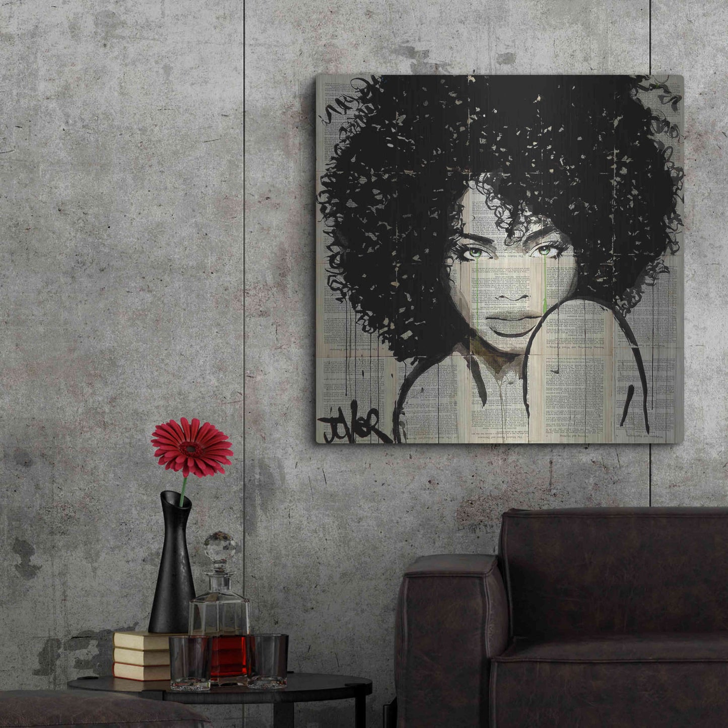 Luxe Metal Art 'Angel' by Loui Jover, Metal Wall Art,36x36