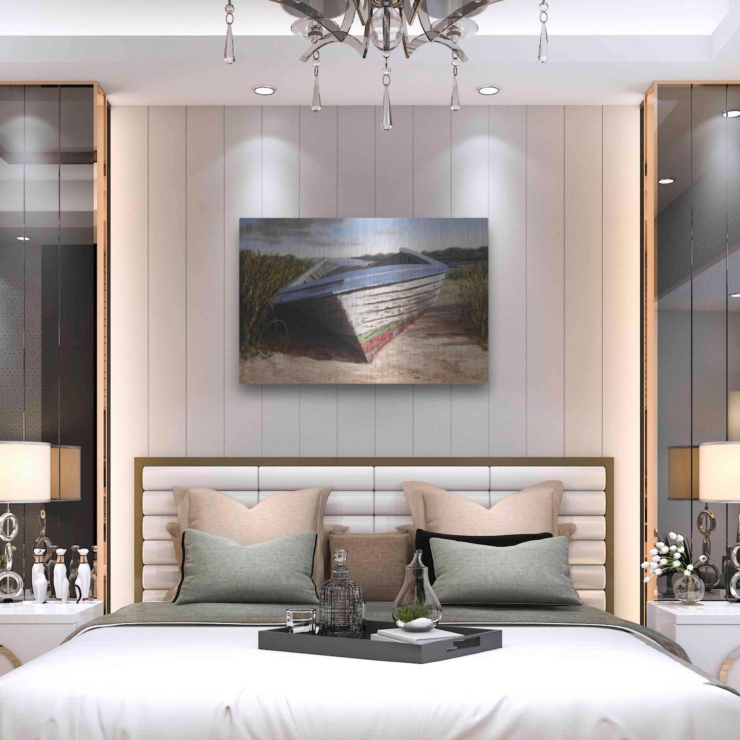 Luxe Metal Art 'Montauk Skiff' by Karl Soderlund, Metal Wall Art,36x24
