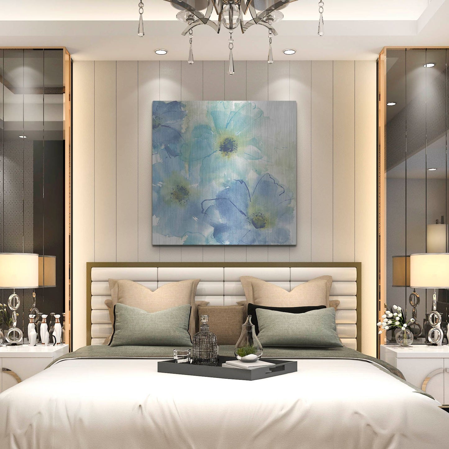 Luxe Metal Art 'Seashell Cosmos II White' by Chris Paschke, Metal Wall Art,36x36