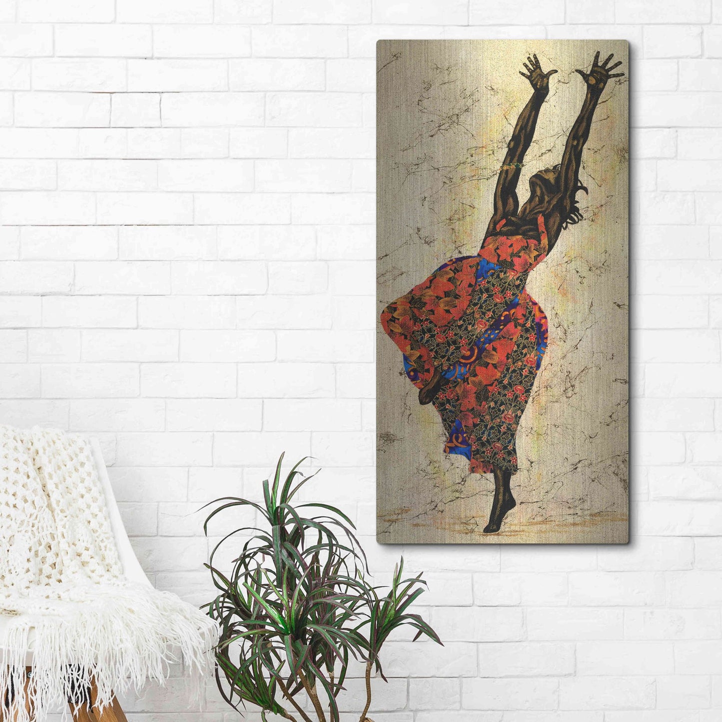 Luxe Metal Art 'Her Freedom' by Alonzo Saunders, Metal Wall Art,24x48