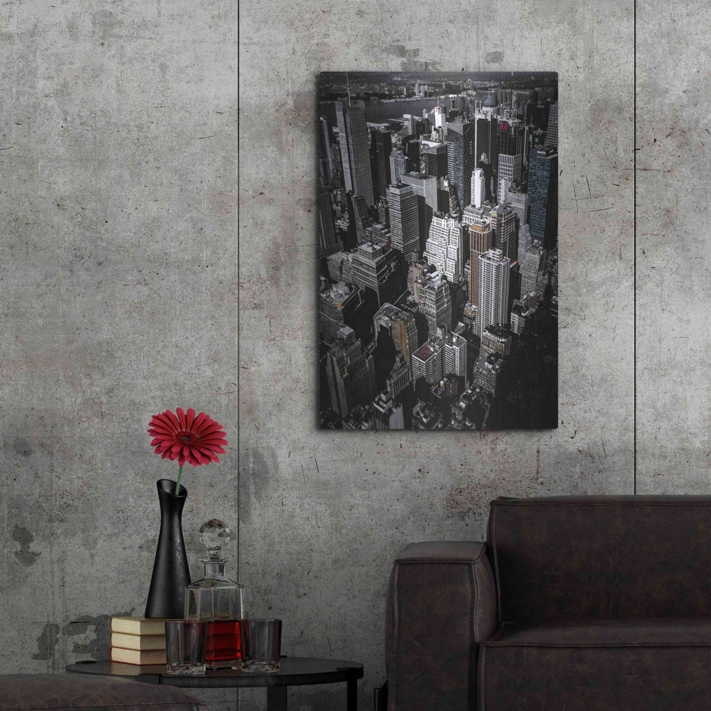 Luxe Metal Art 'Boxes of Manhattan' by Nicklas Gustafsson, Metal Wall Art,24x36