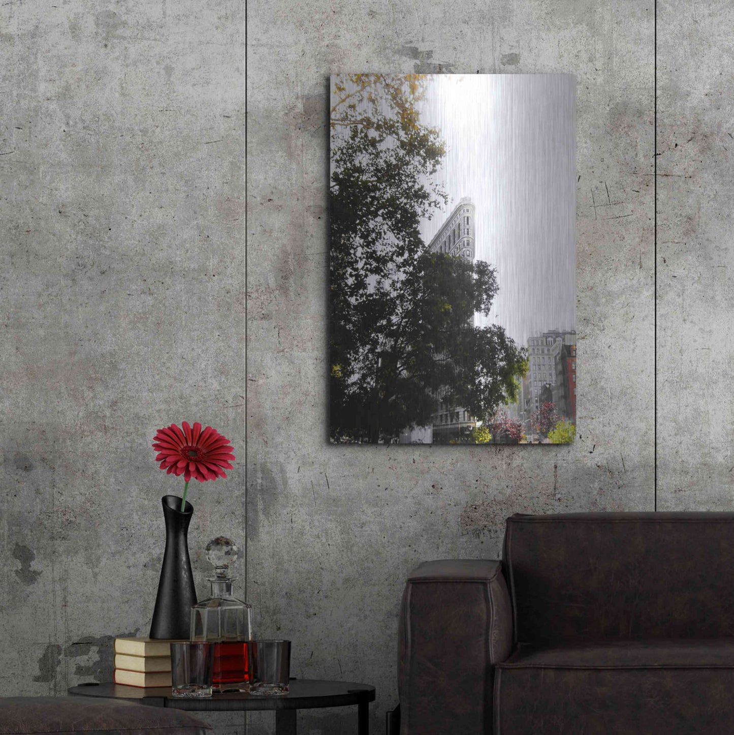 Luxe Metal Art 'Flatiron Autumn' by Nicklas Gustafsson, Metal Wall Art,24x36