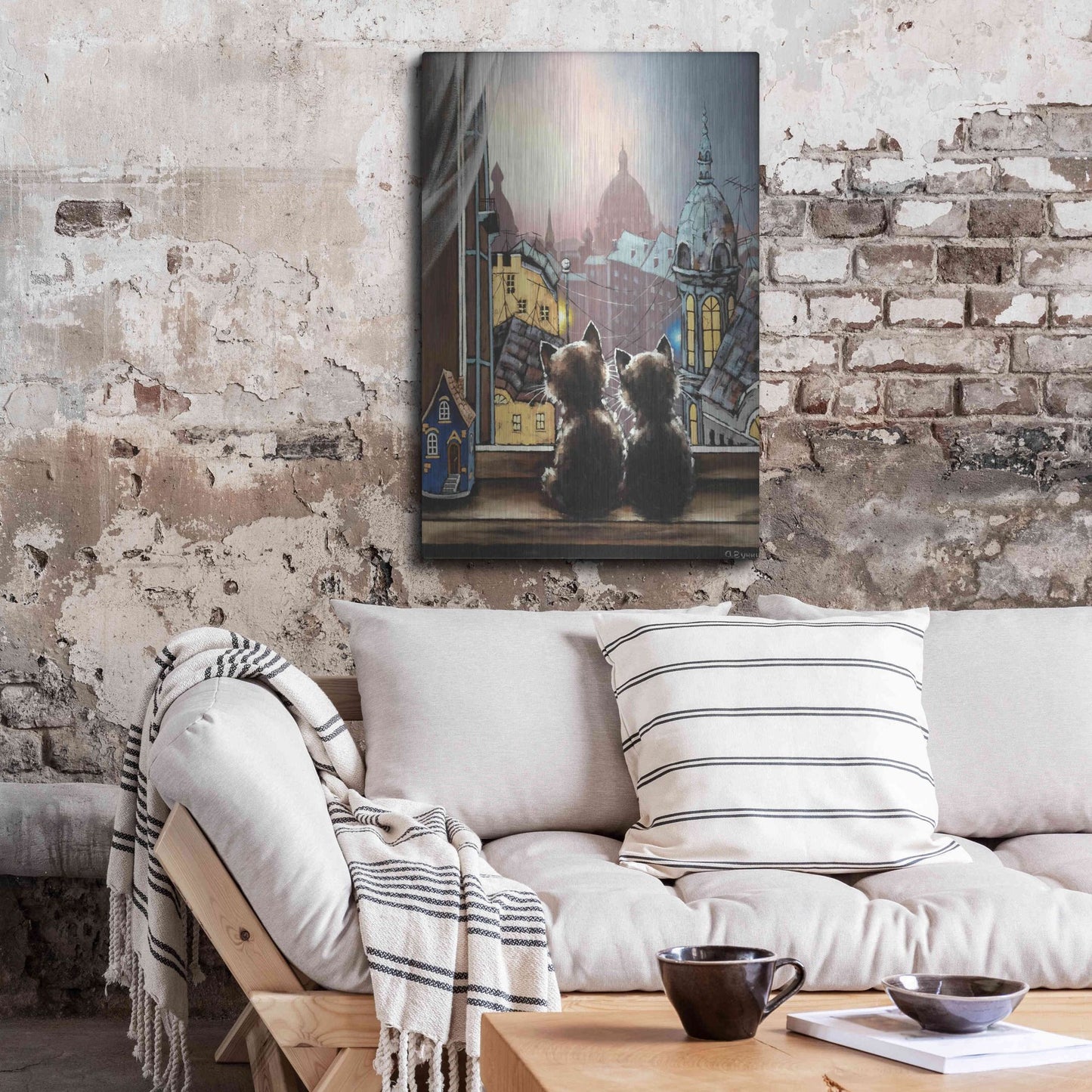 Luxe Metal Art 'Romantics' by Alexander Gunin, Metal Wall Art,24x36