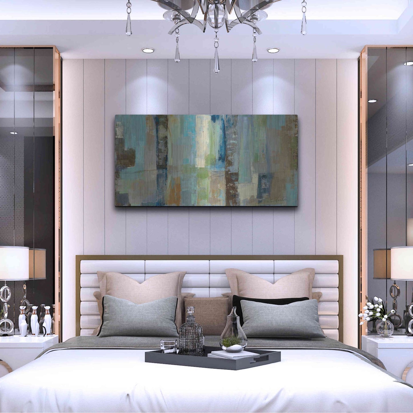 Luxe Metal Art 'Skylights' by Silvia Vassileva, Metal Wall Art,48x24