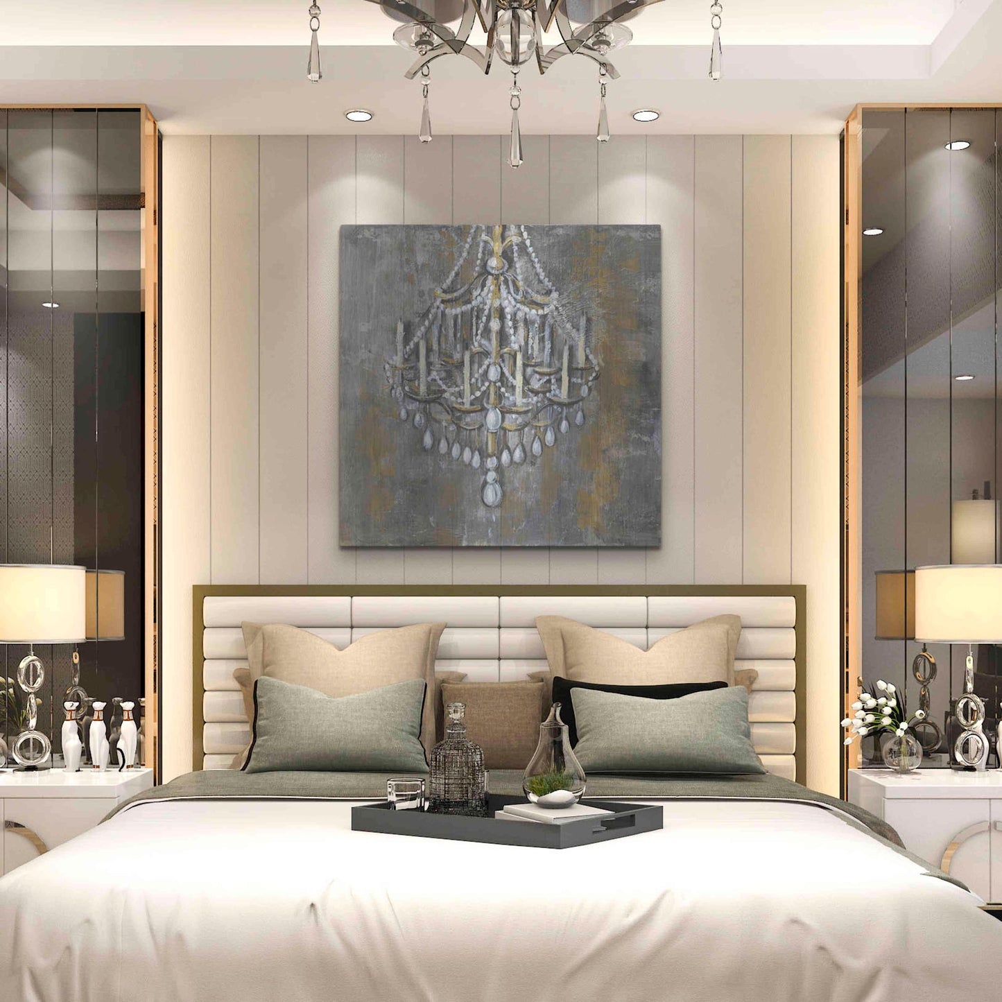 Luxe Metal Art 'Vintage Chandelier I' by Silvia Vassileva, Metal Wall Art,36x36