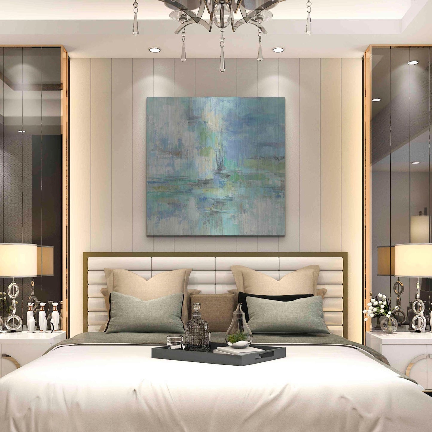 Luxe Metal Art 'Morning Port' by Silvia Vassileva, Metal Wall Art,36x36