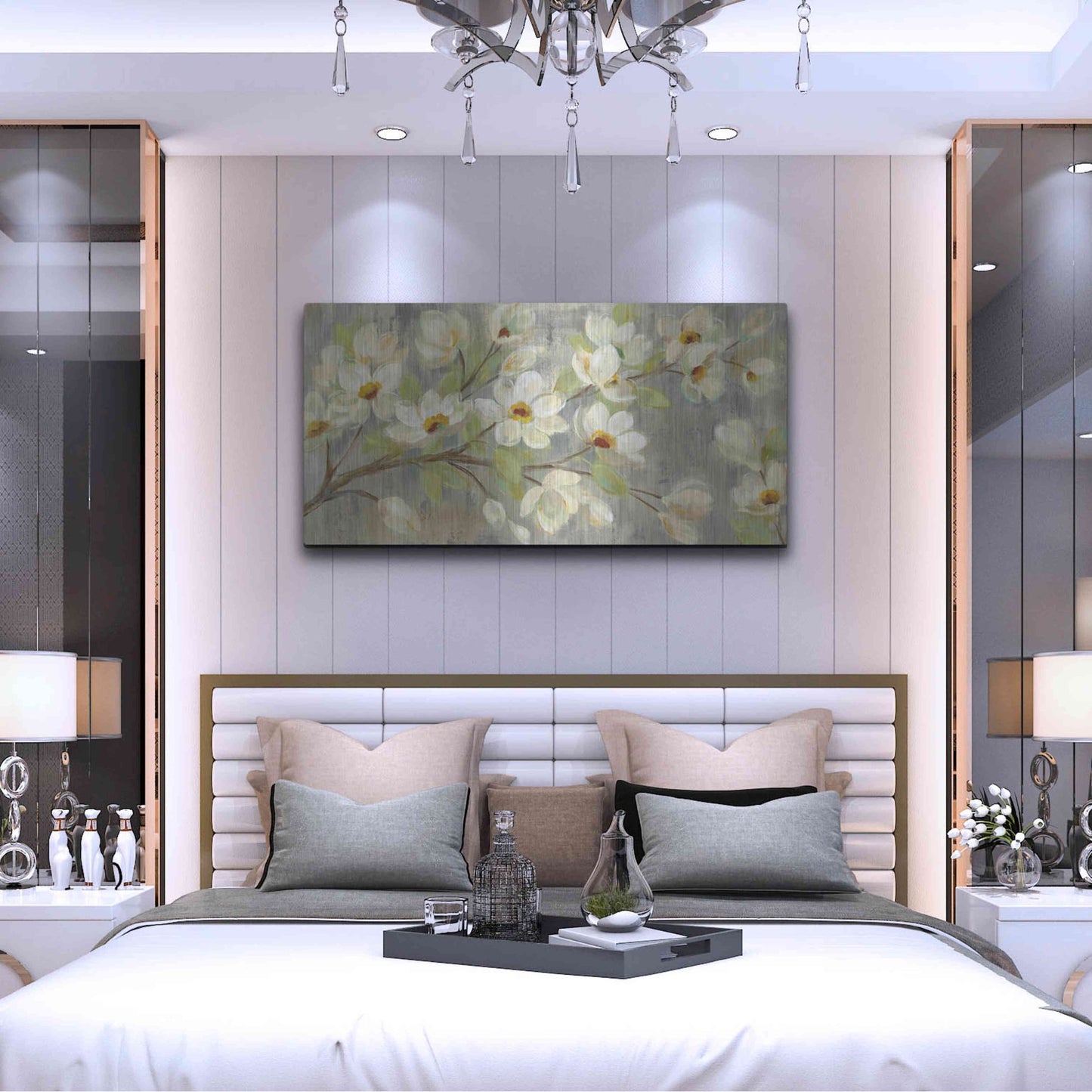 Luxe Metal Art 'April Branch' by Silvia Vassileva, Metal Wall Art,48x24