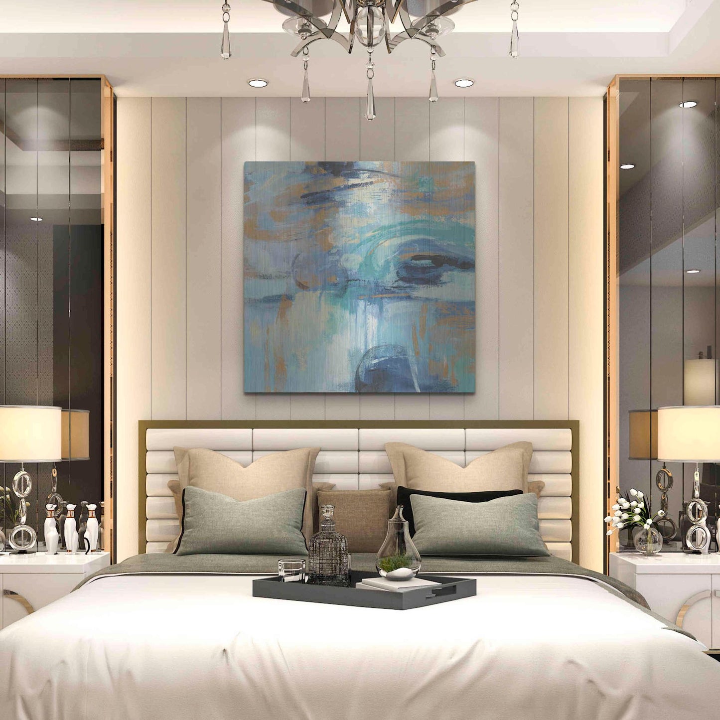 Luxe Metal Art 'Sapphire Ring' by Silvia Vassileva, Metal Wall Art,36x36