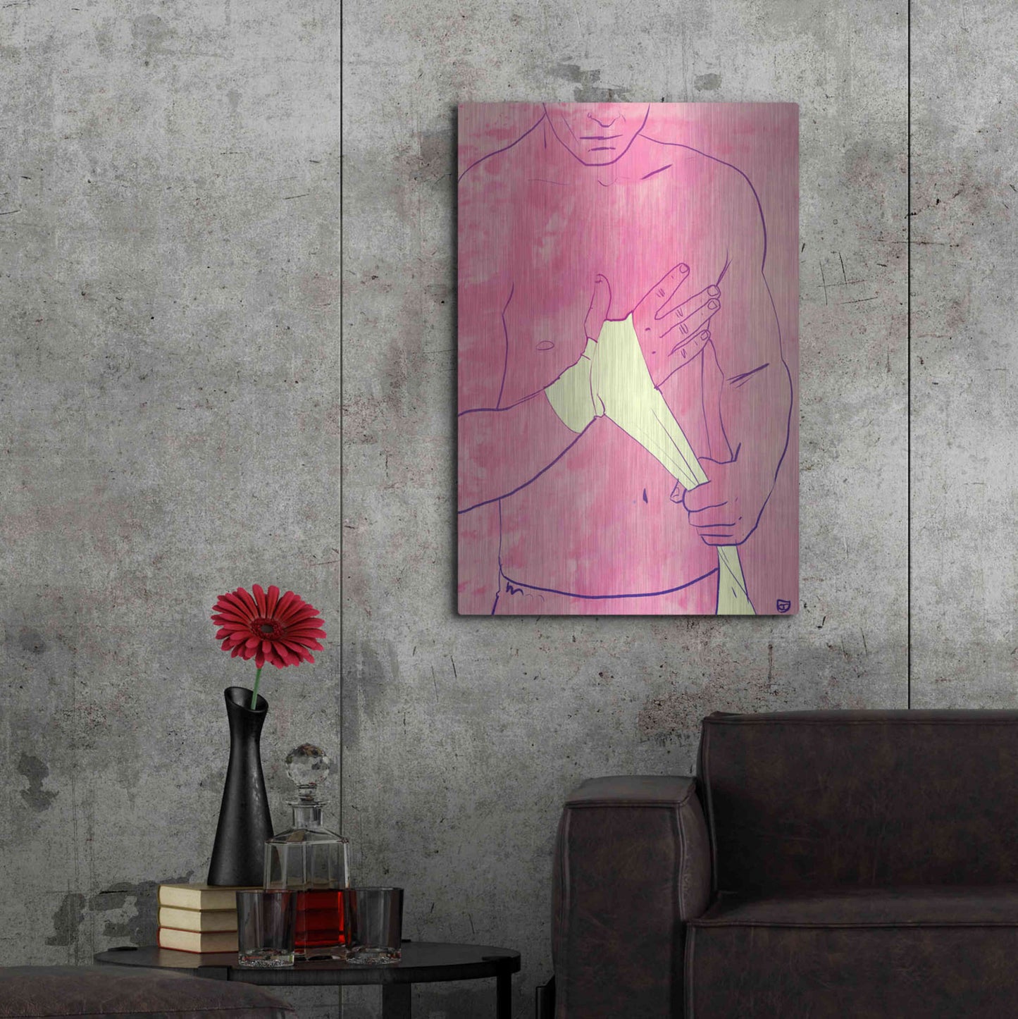 Luxe Metal Art 'Boxing 1' by Giuseppe Cristiano, Metal Wall Art,24x36