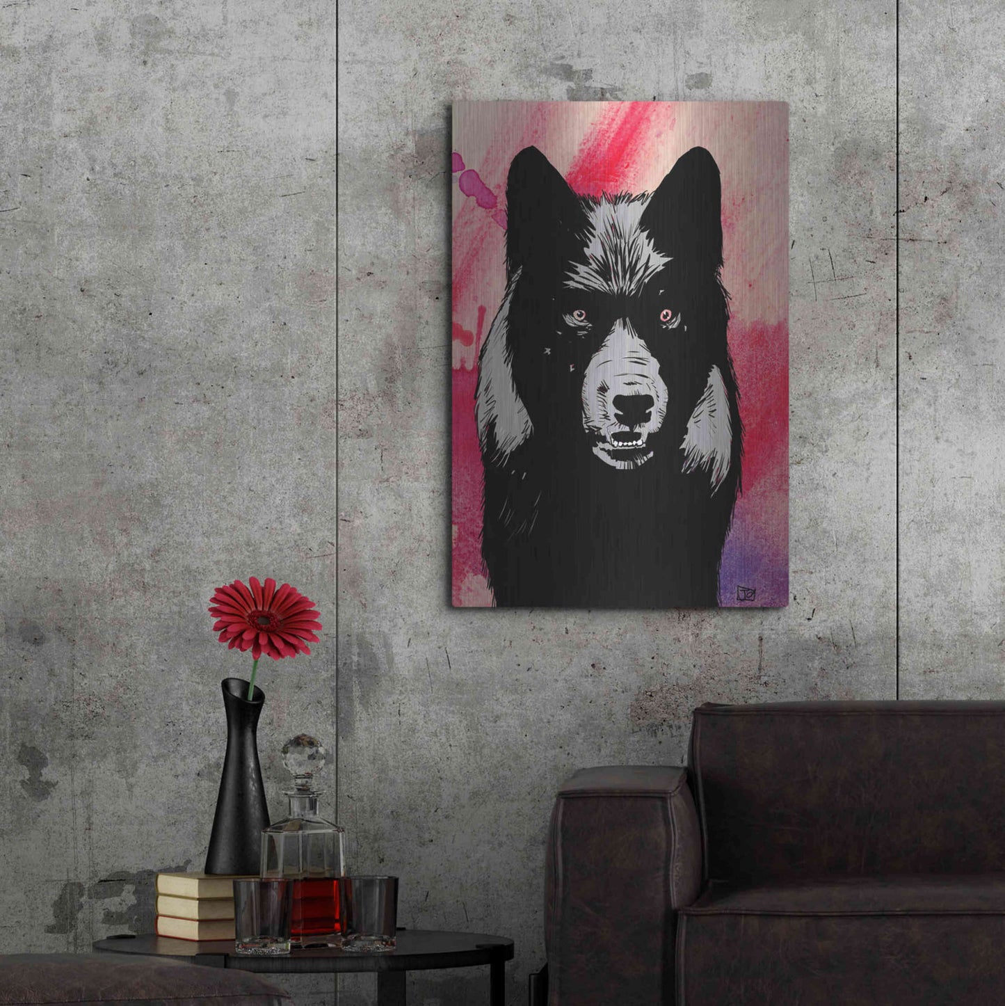 Luxe Metal Art 'Wolf' by Giuseppe Cristiano, Metal Wall Art,24x36