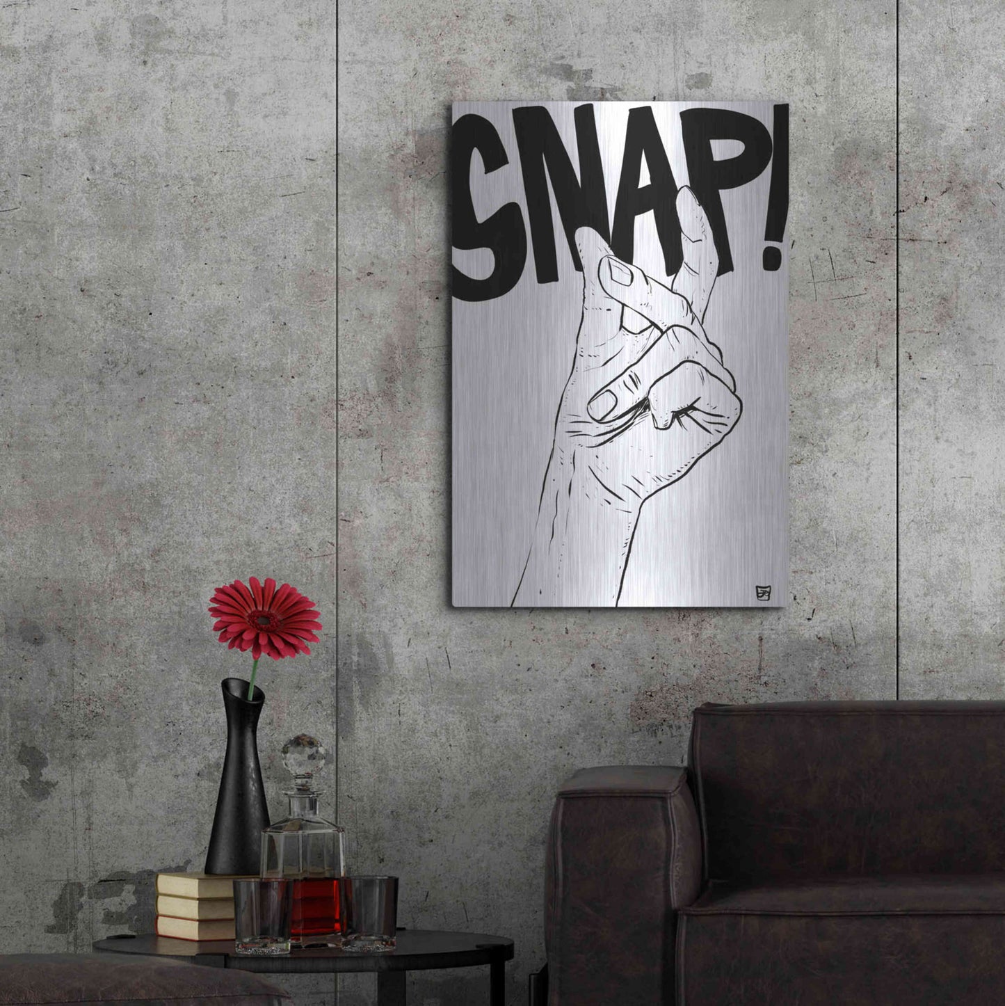 Luxe Metal Art 'Snap' by Giuseppe Cristiano, Metal Wall Art,24x36