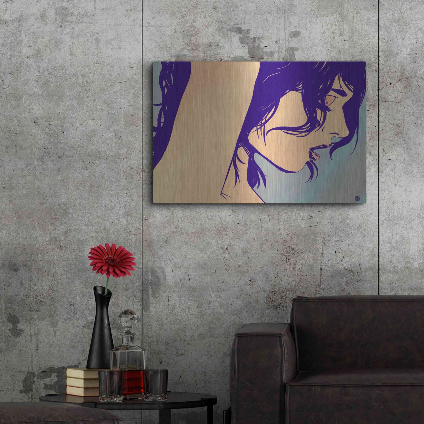 Luxe Metal Art 'Image 153' by Giuseppe Cristiano, Metal Wall Art,36x24