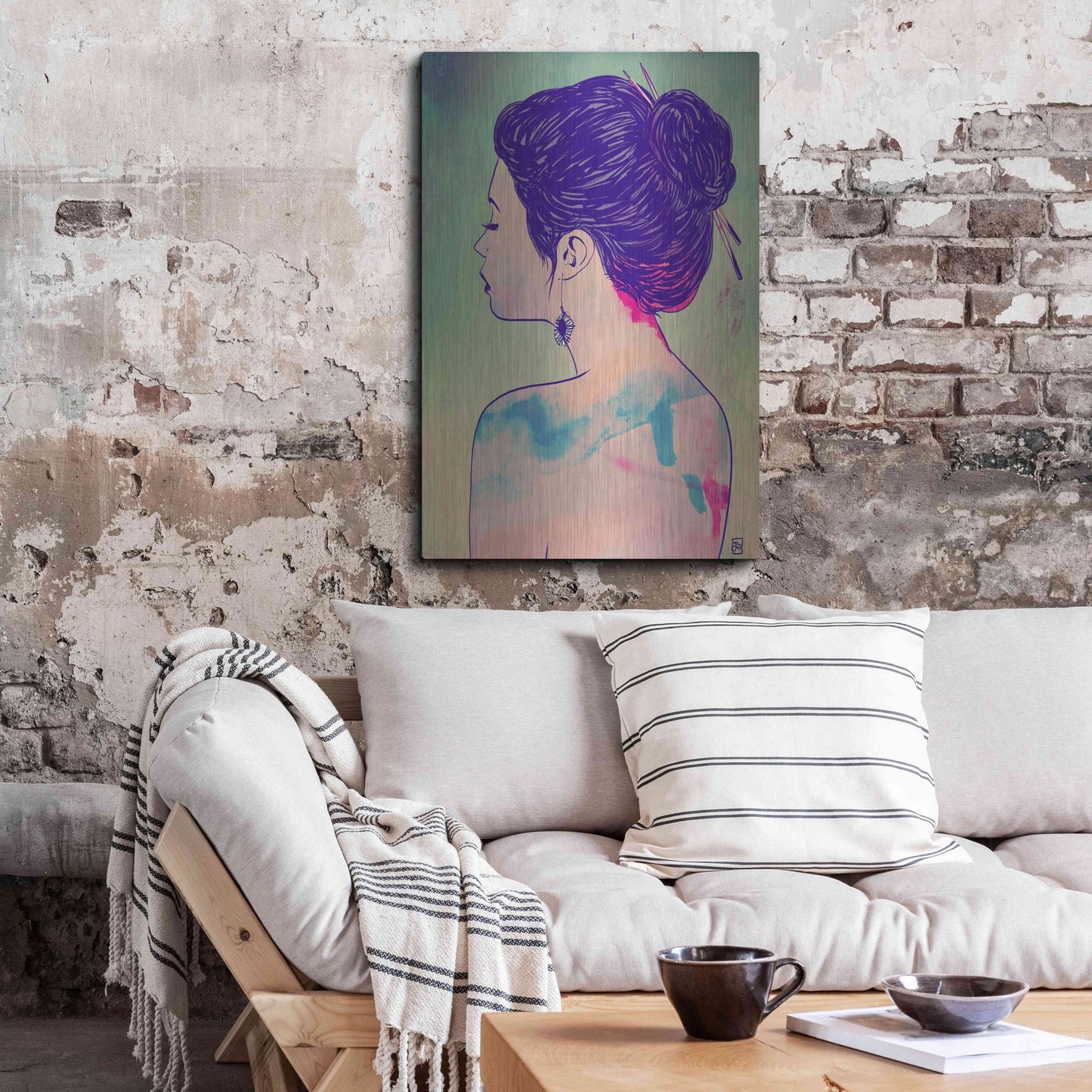 Luxe Metal Art 'Colors' by Giuseppe Cristiano, Metal Wall Art,24x36