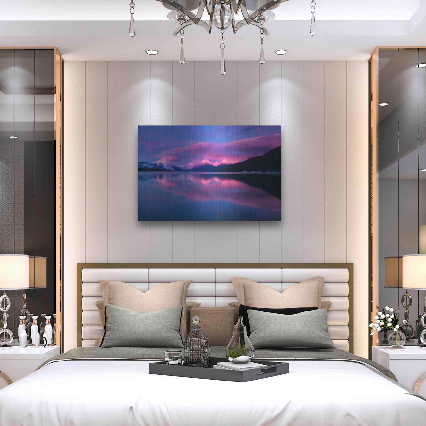 Luxe Metal Art 'Glacier McDonald' by Thomas Haney, Metal Wall Art,36x24