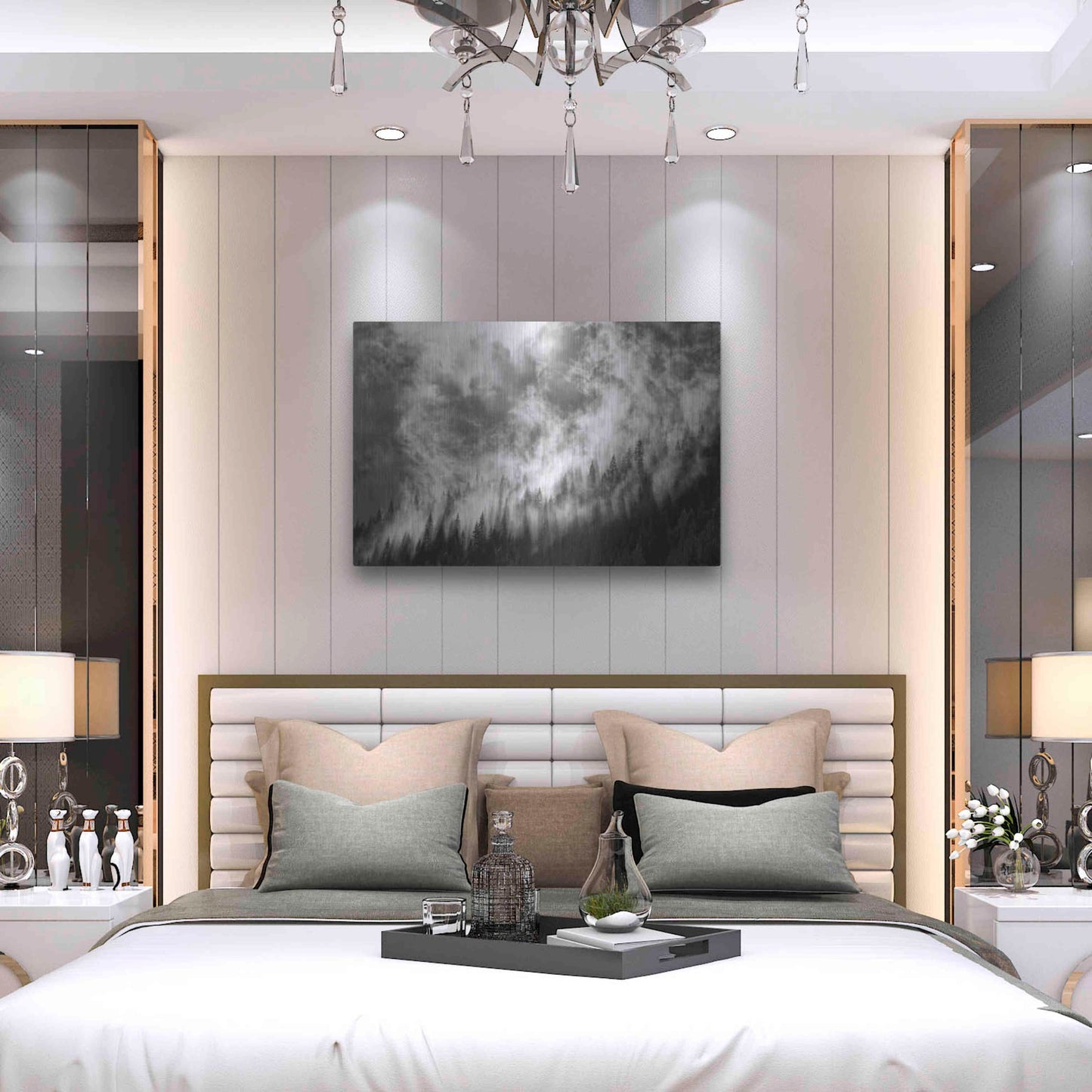 Luxe Metal Art 'Rising Mist 3' by Thomas Haney, Metal Wall Art,36x24
