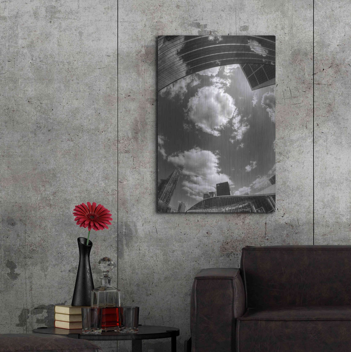 Luxe Metal Art 'Urban Sky II' by Sebastien Lory, Metal Wall Art,24x36