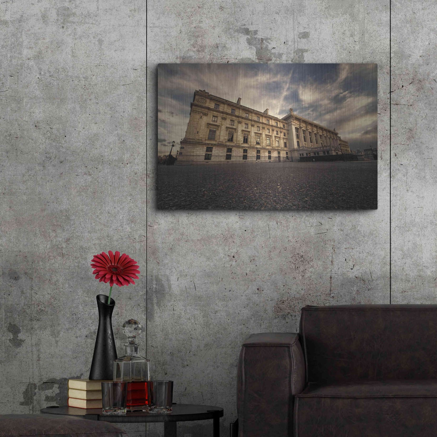 Luxe Metal Art 'Tribunal G de Instance' by Sebastien Lory, Metal Wall Art,36x24