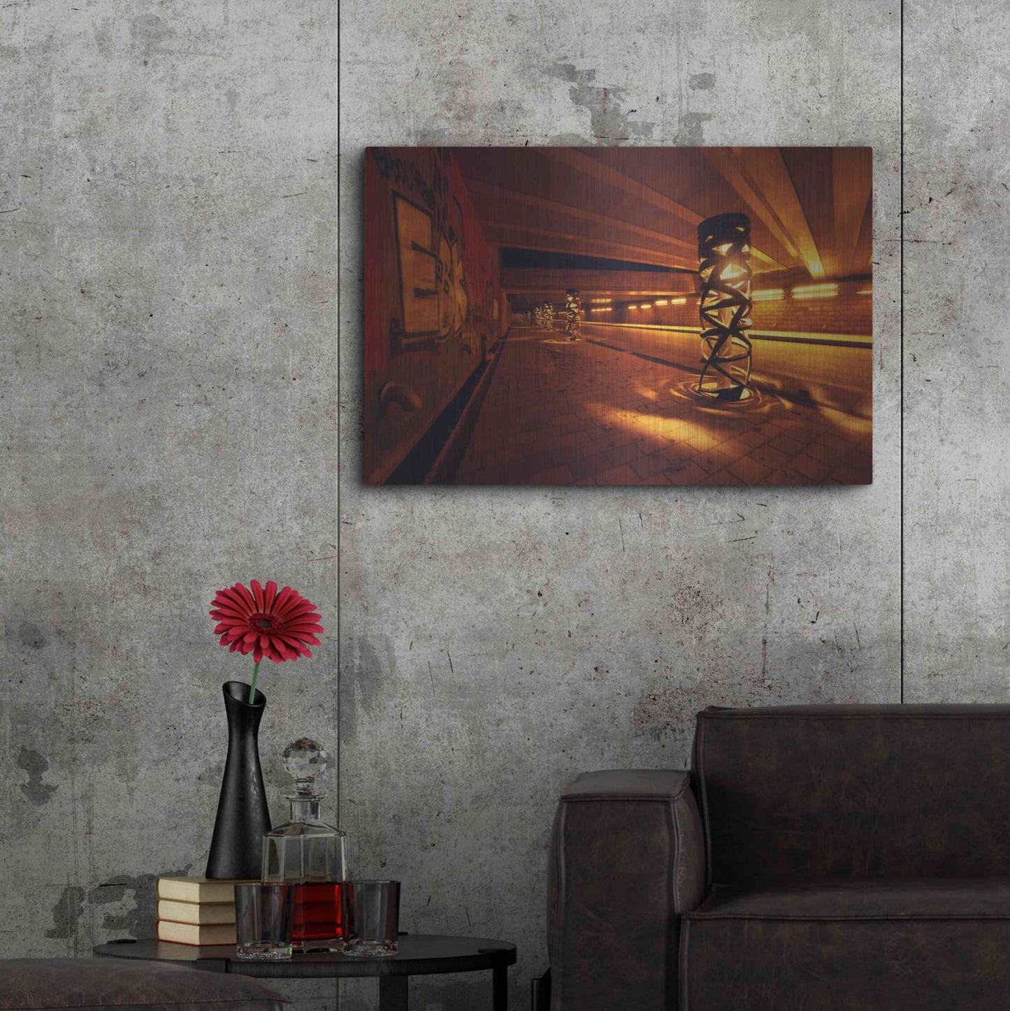 Luxe Metal Art 'Light Bridge' by Sebastien Lory, Metal Wall Art,36x24