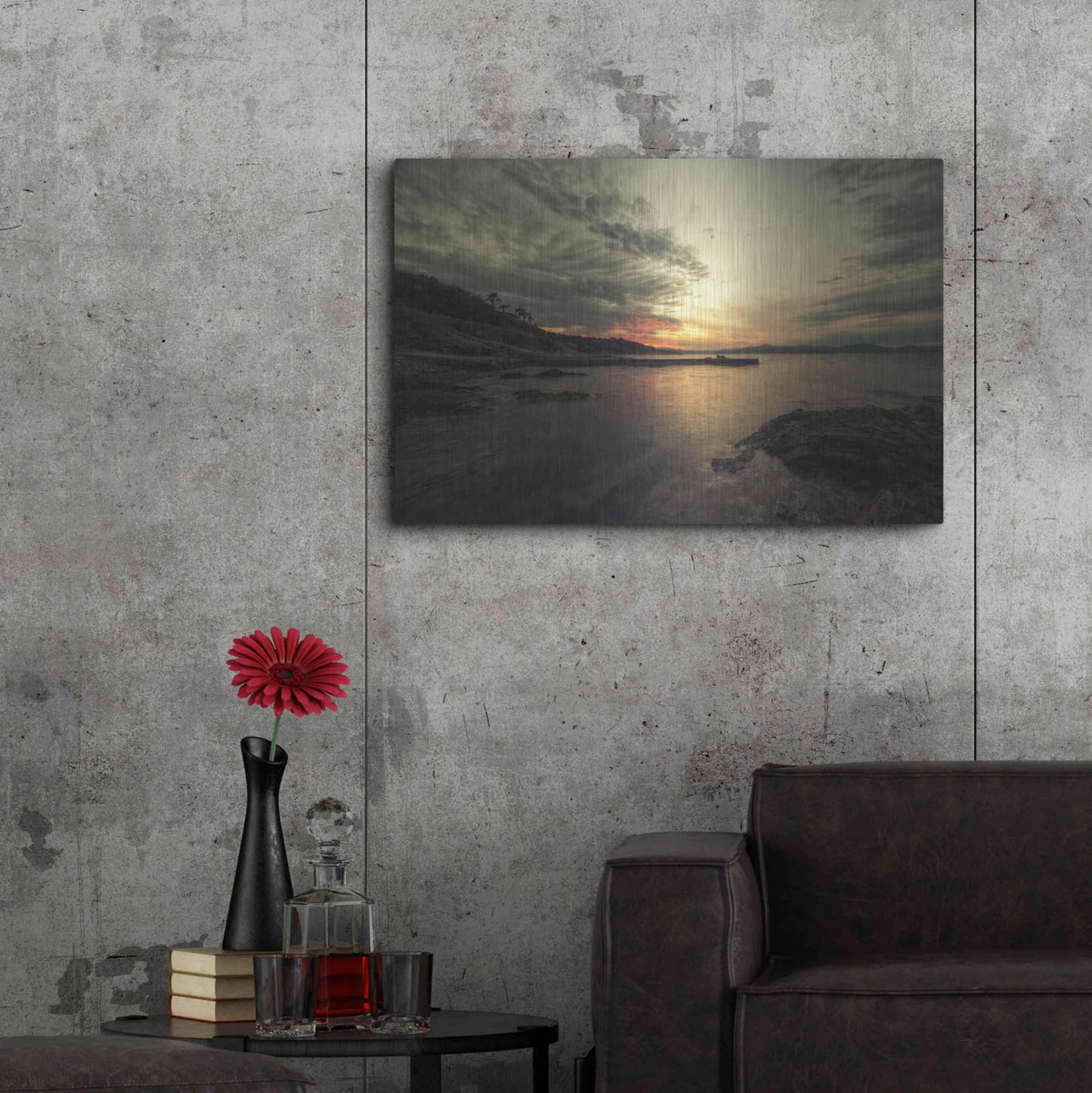 Luxe Metal Art 'Parc des Millionaires' by Sebastien Lory, Metal Wall Art,36x24
