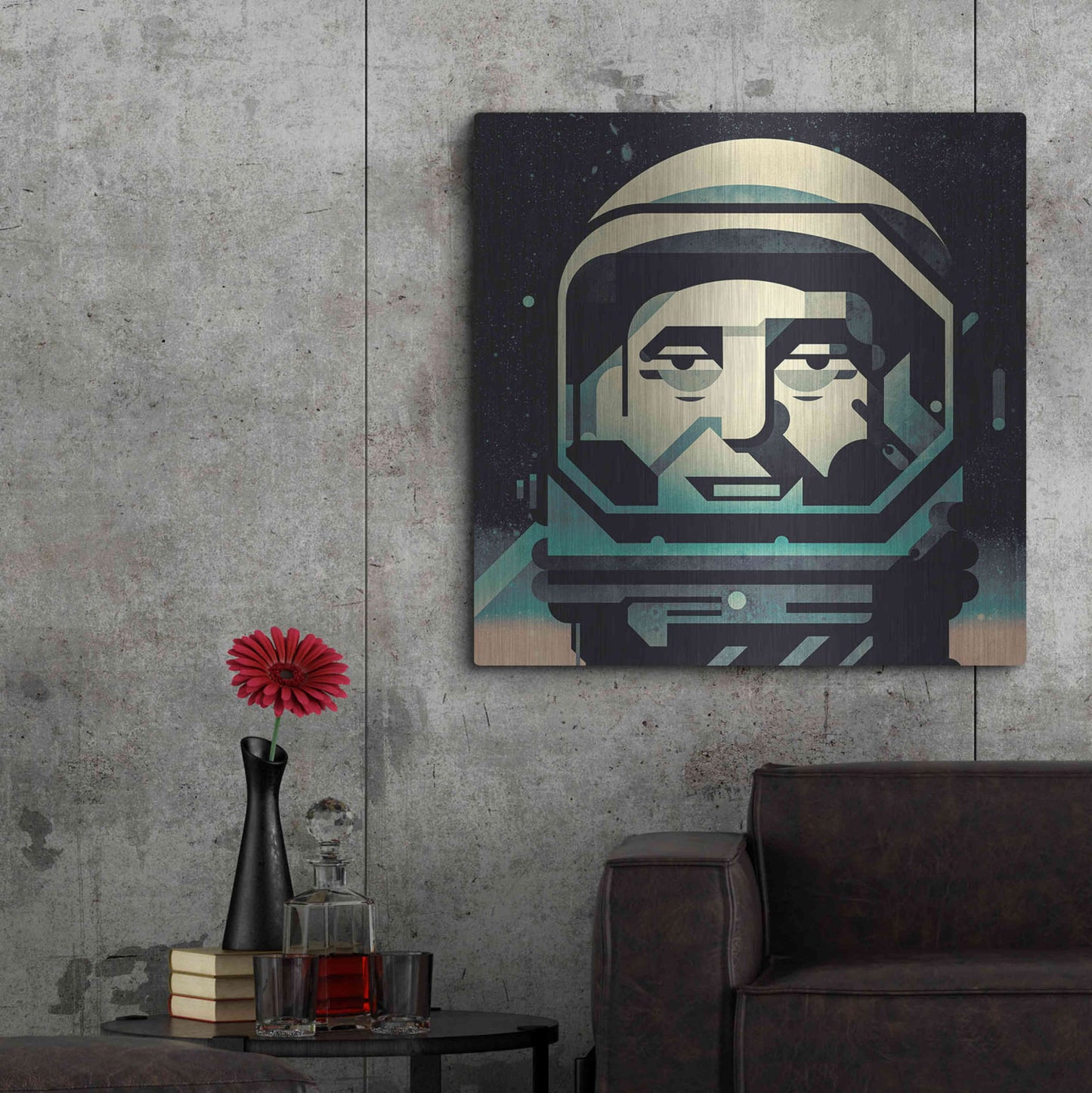 Luxe Metal Art 'Mercury' by Antony Squizzato, Metal Wall Art,36x36