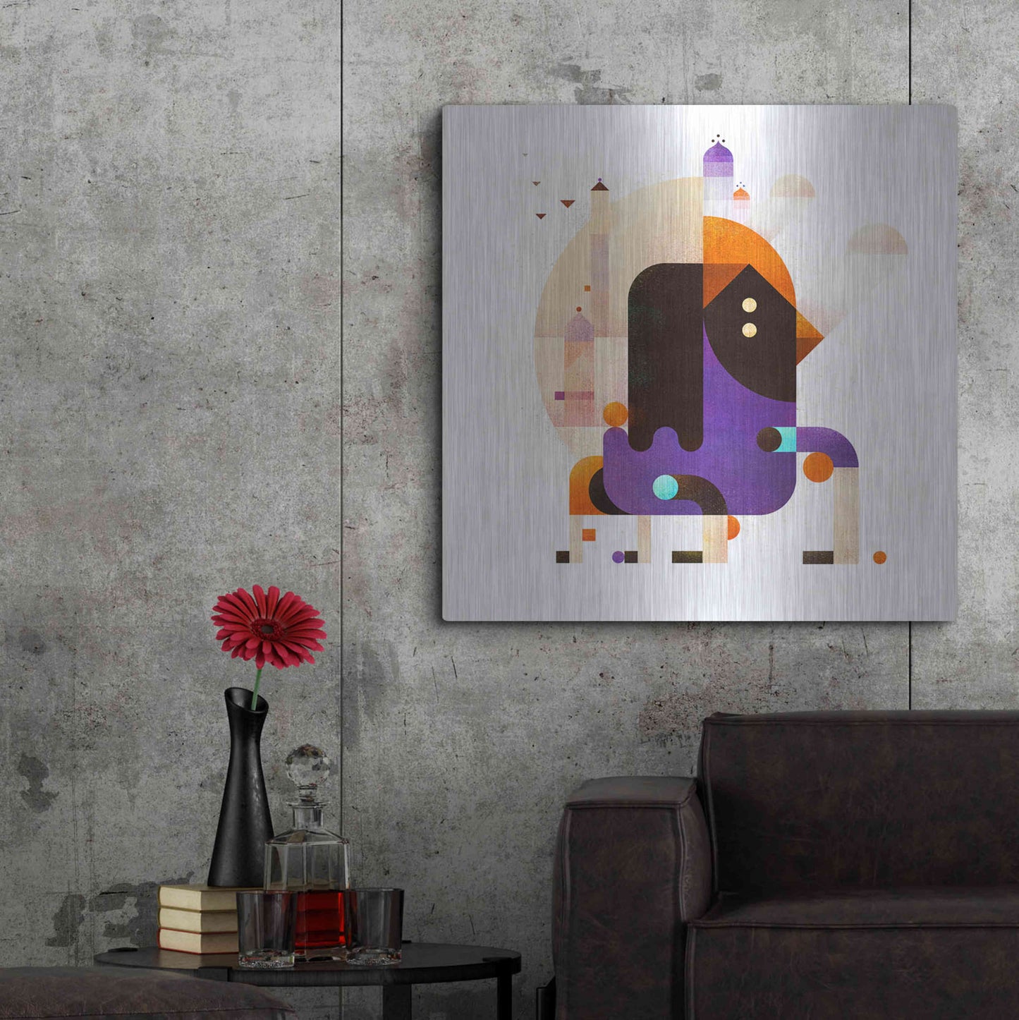 Luxe Metal Art 'Waiting for Tomorrow' by Antony Squizzato, Metal Wall Art,36x36