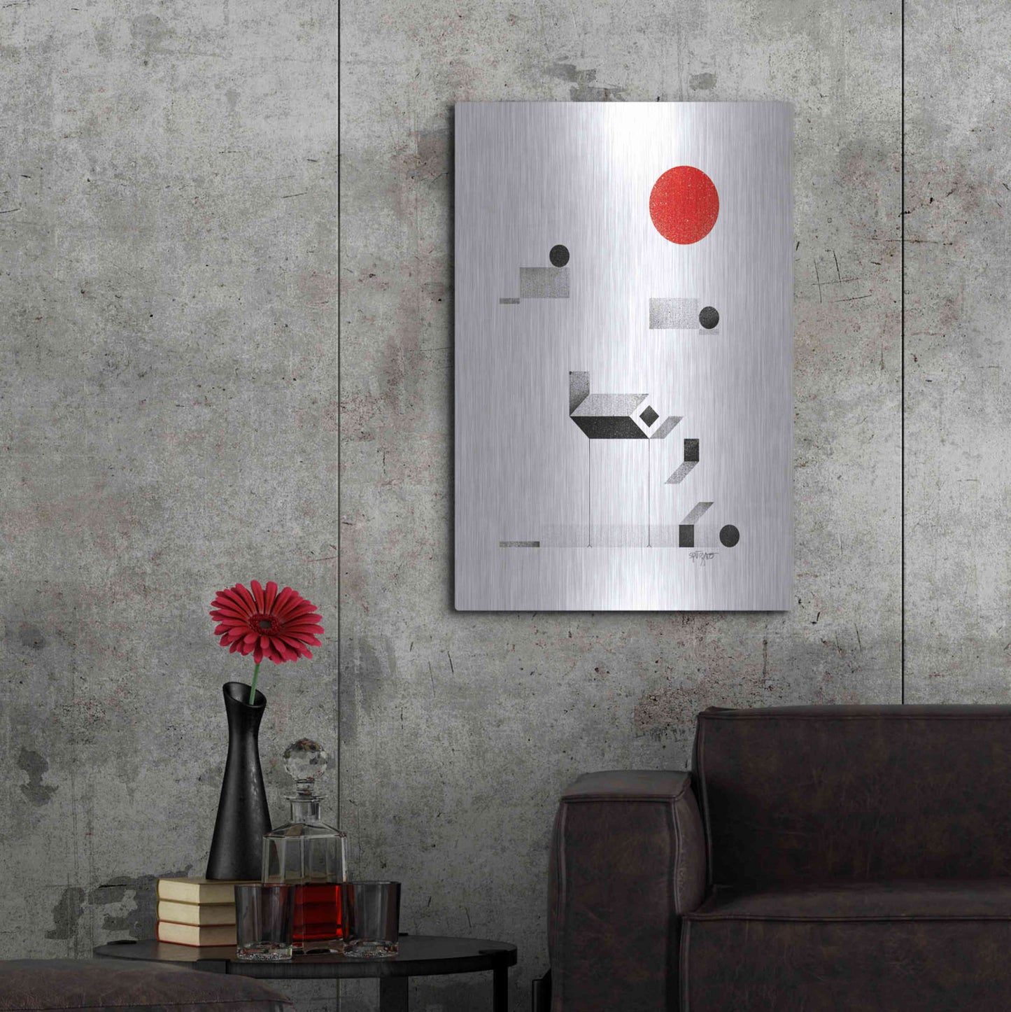 Luxe Metal Art 'Open Space 1' by Antony Squizzato, Metal Wall Art,24x36