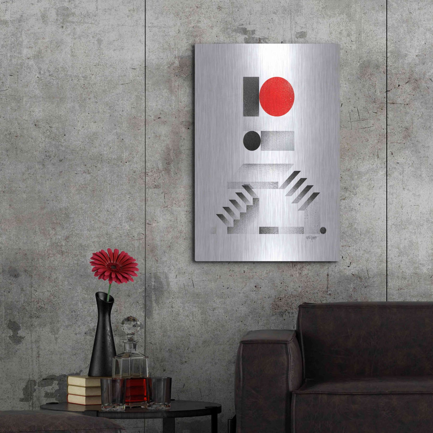 Luxe Metal Art 'Open Space 3' by Antony Squizzato, Metal Wall Art,24x36