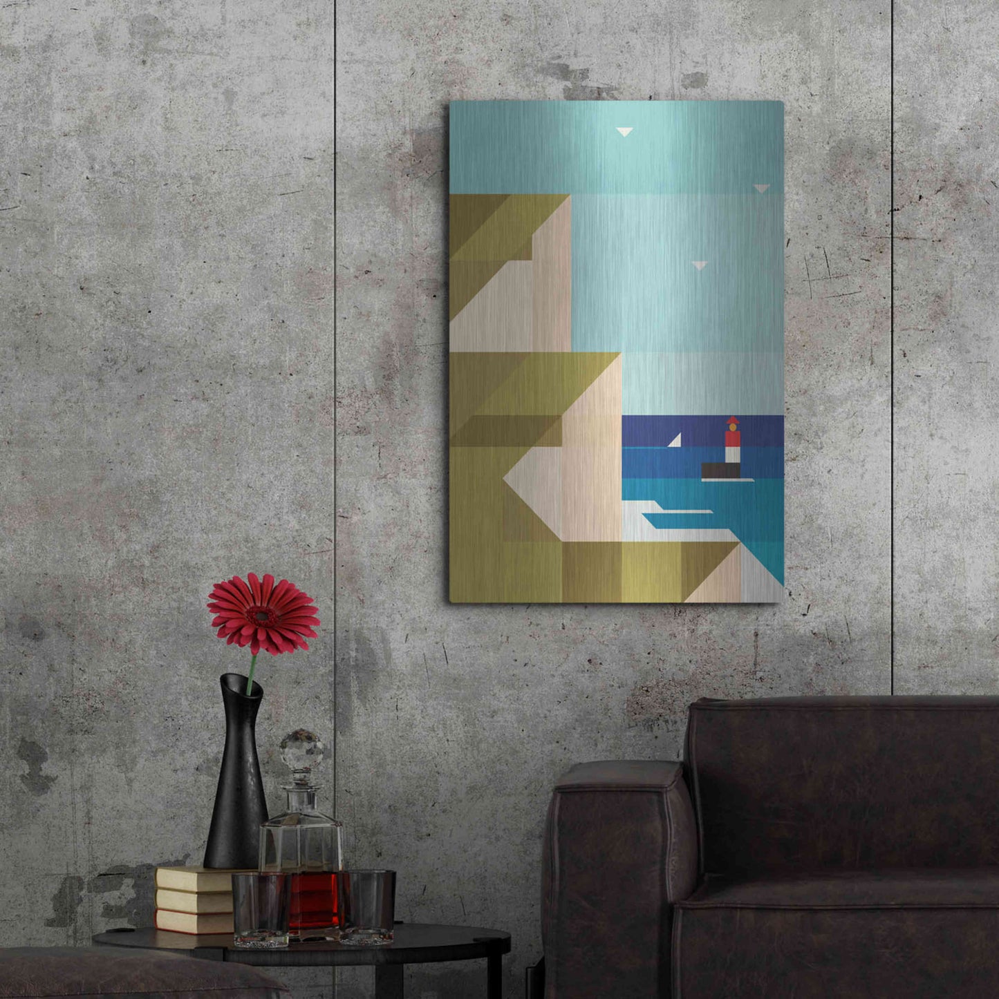 Luxe Metal Art 'Cliffs' by Antony Squizzato, Metal Wall Art,24x36