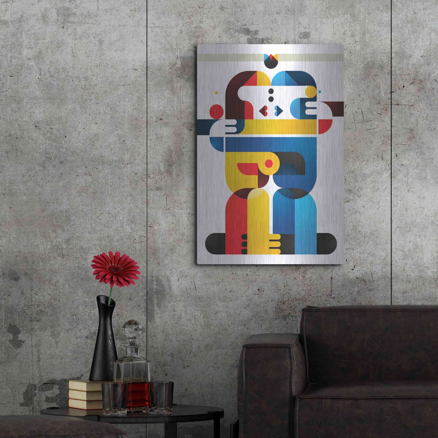 Luxe Metal Art 'The Kiss' by Antony Squizzato, Metal Wall Art,24x36