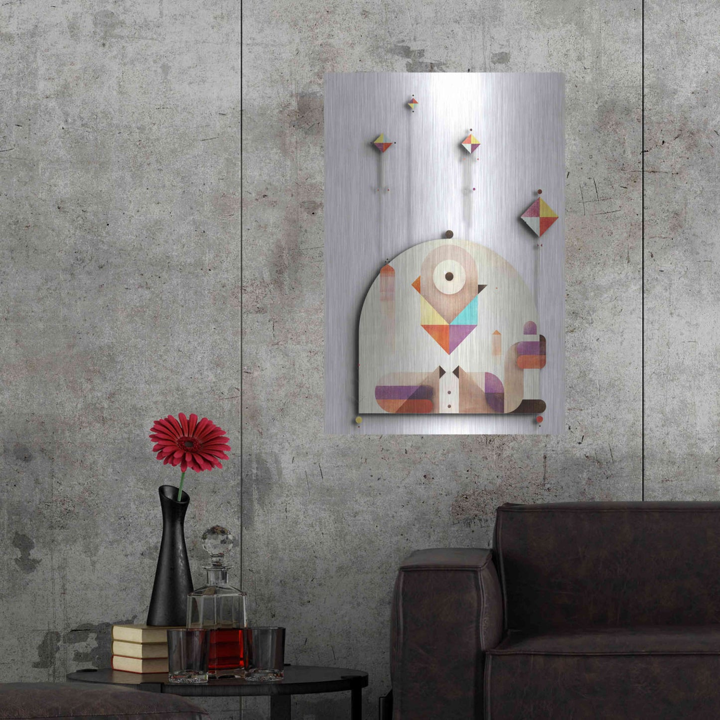 Luxe Metal Art 'Kite Master' by Antony Squizzato, Metal Wall Art,24x36