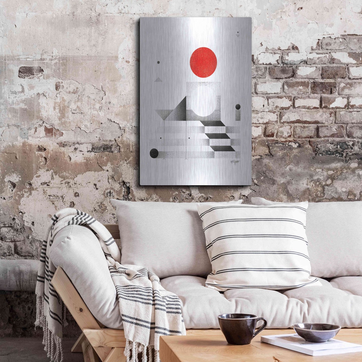 Luxe Metal Art 'Open Space 4' by Antony Squizzato, Metal Wall Art,24x36