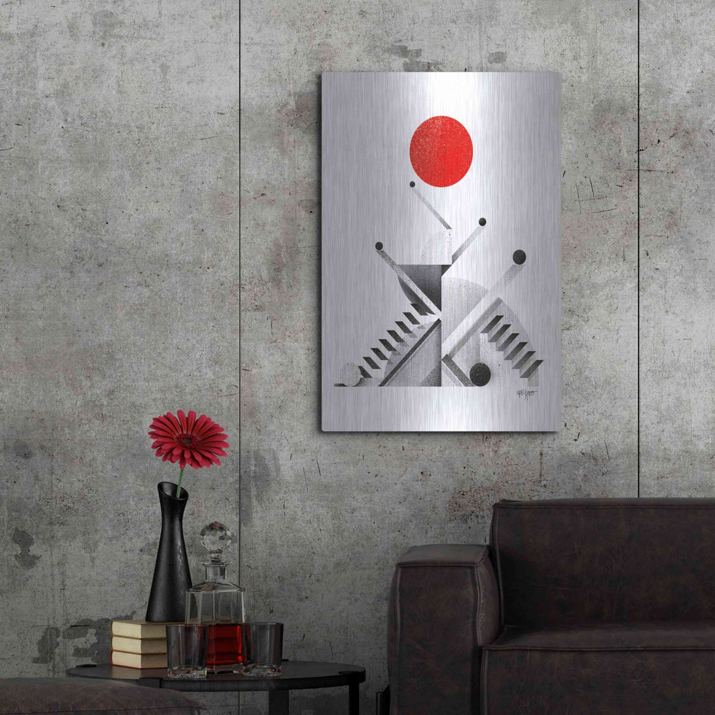 Luxe Metal Art 'Open Space 5' by Antony Squizzato, Metal Wall Art,24x36