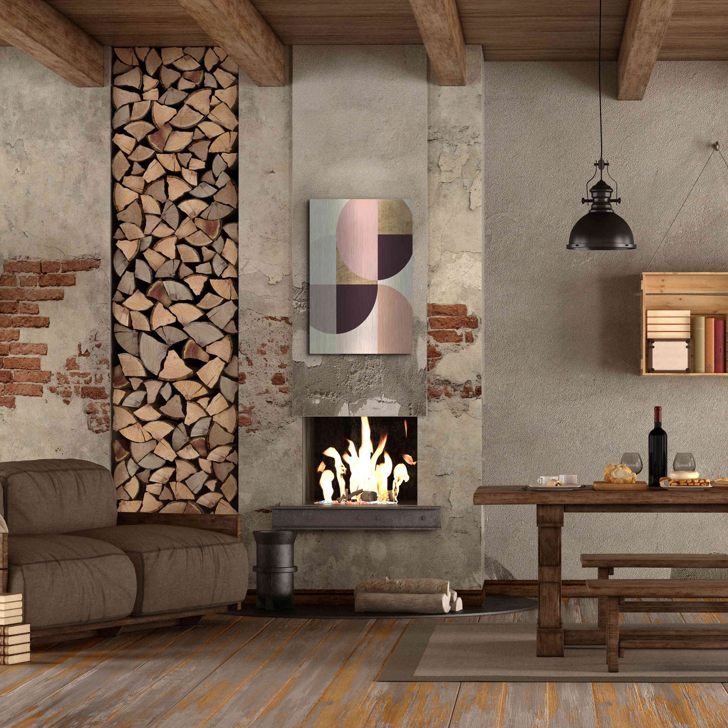 Luxe Metal Art 'Wonder Wheels I' by Annie Warren, Metal Wall Art,24x36