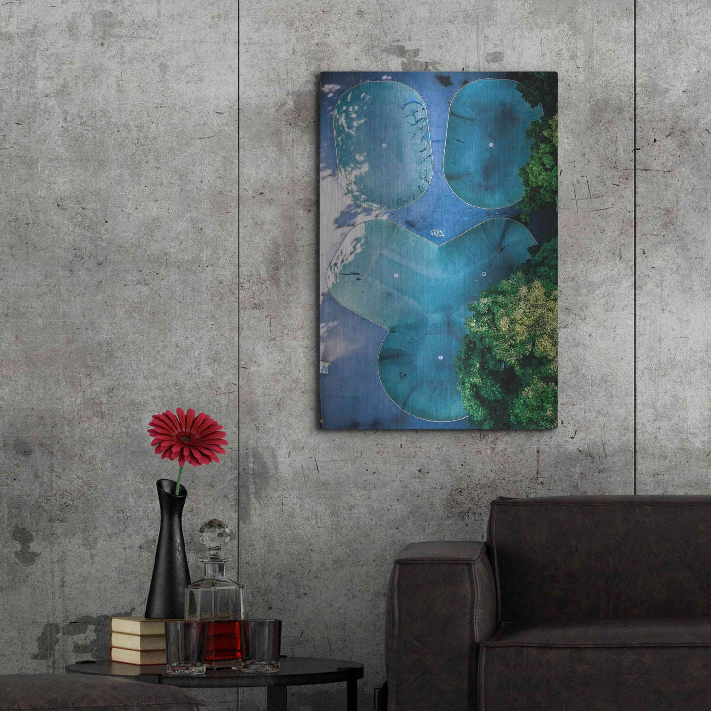 Luxe Metal Art 'Skatepark' by Nicklas Gustafsson, Metal Wall Art,24x36