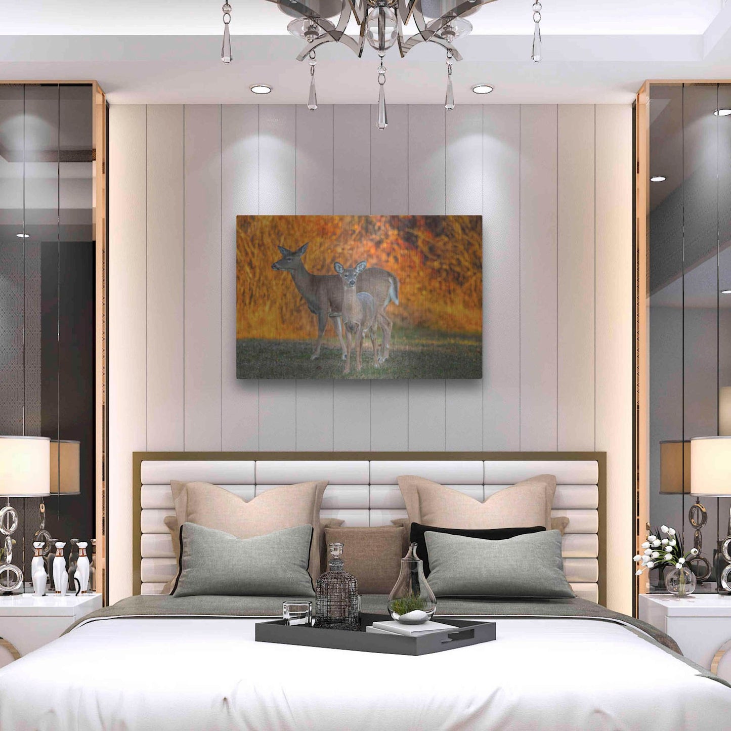 Luxe Metal Art 'Acadia Deer' by Darren White, Metal Wall Art,36x24